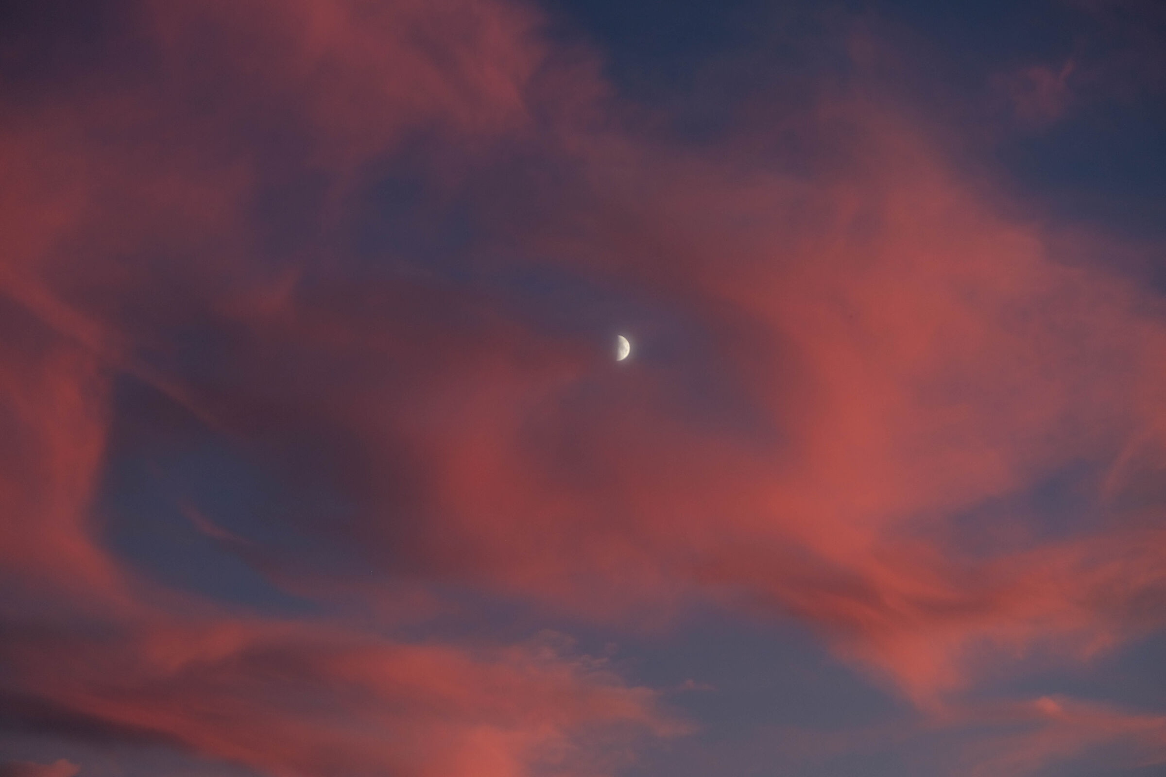 Sunset with Moon