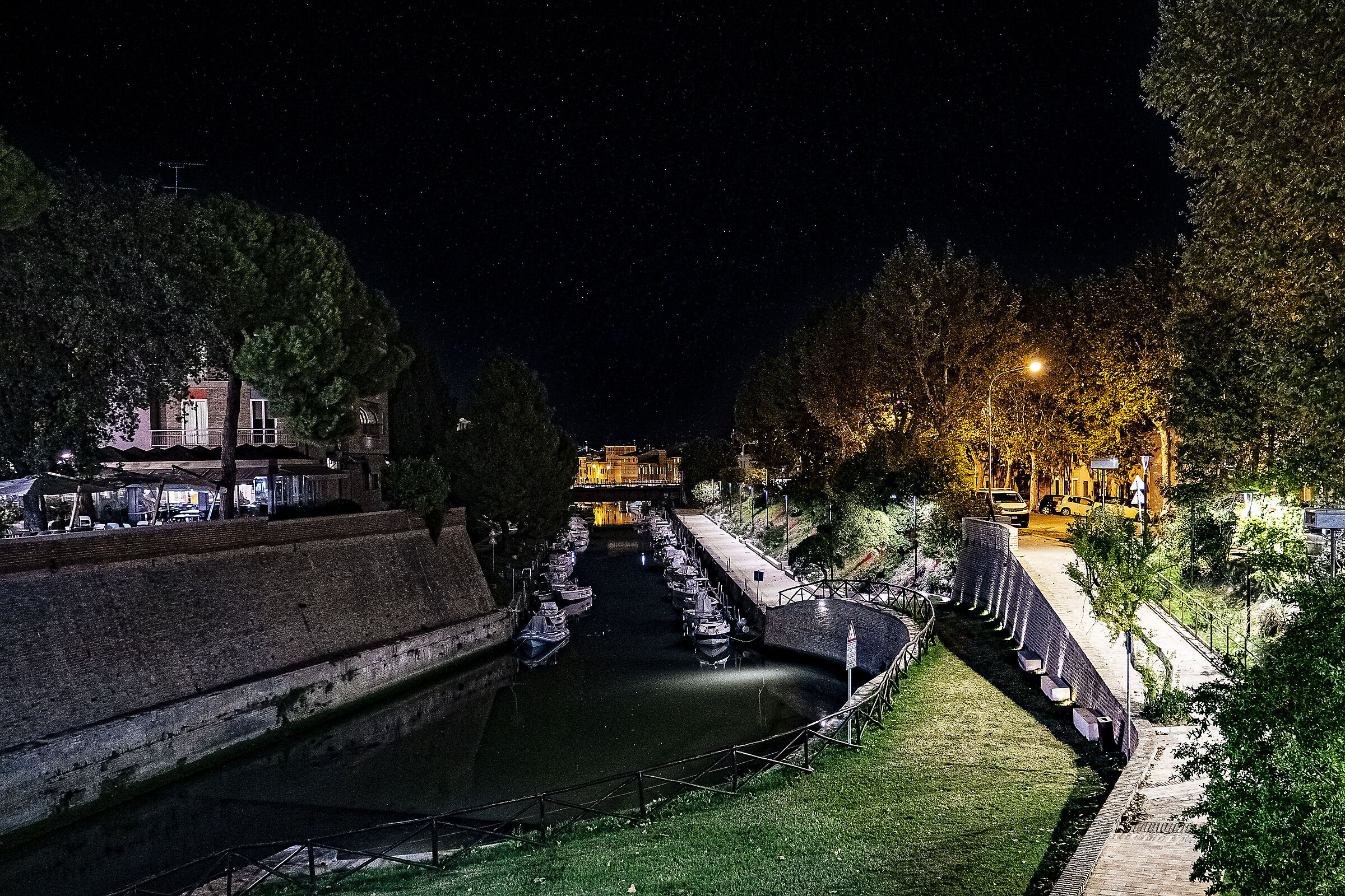 Cielo stellato sul canale Albani - Fano
