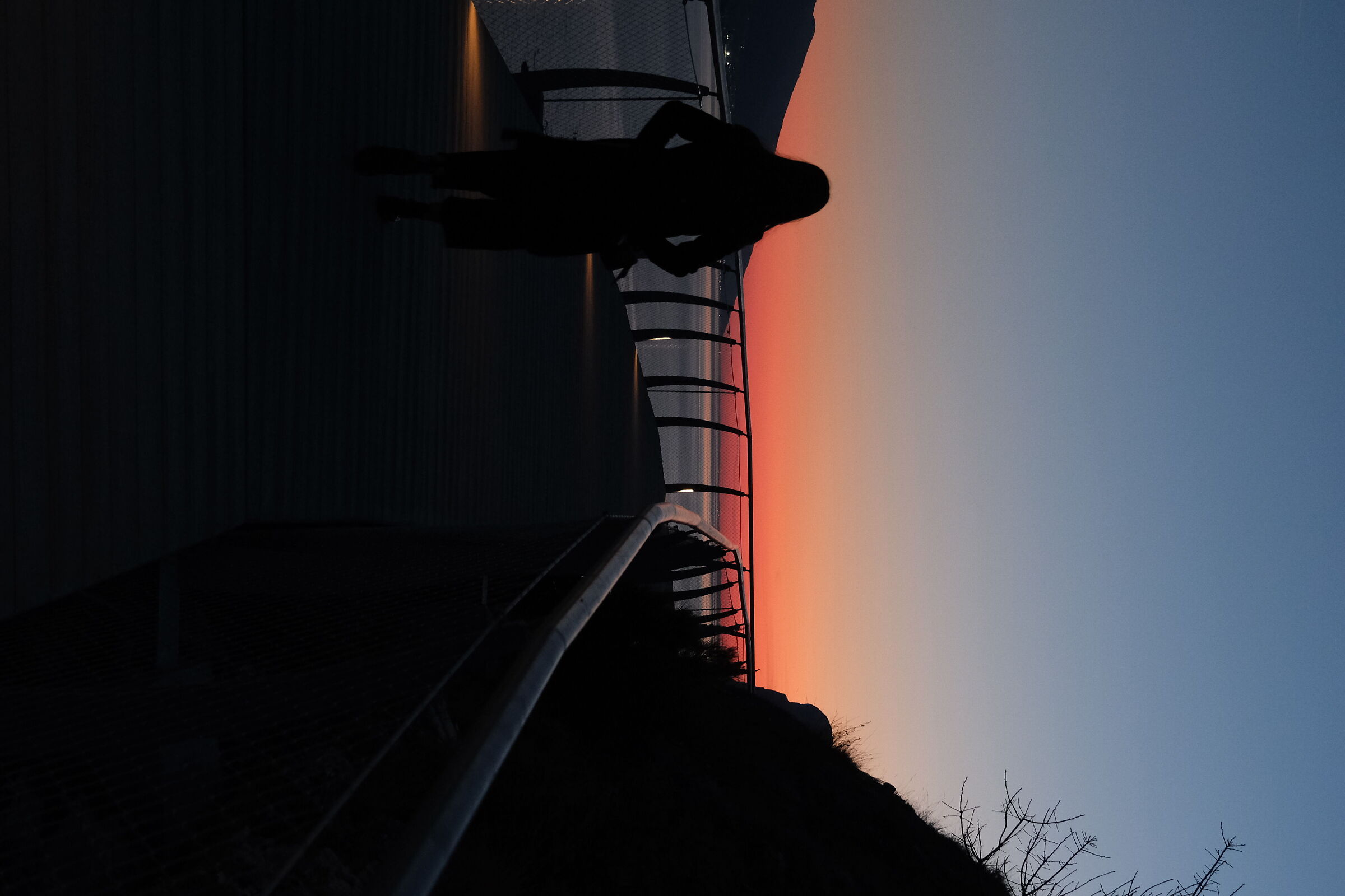 passeggiando con il tramonto