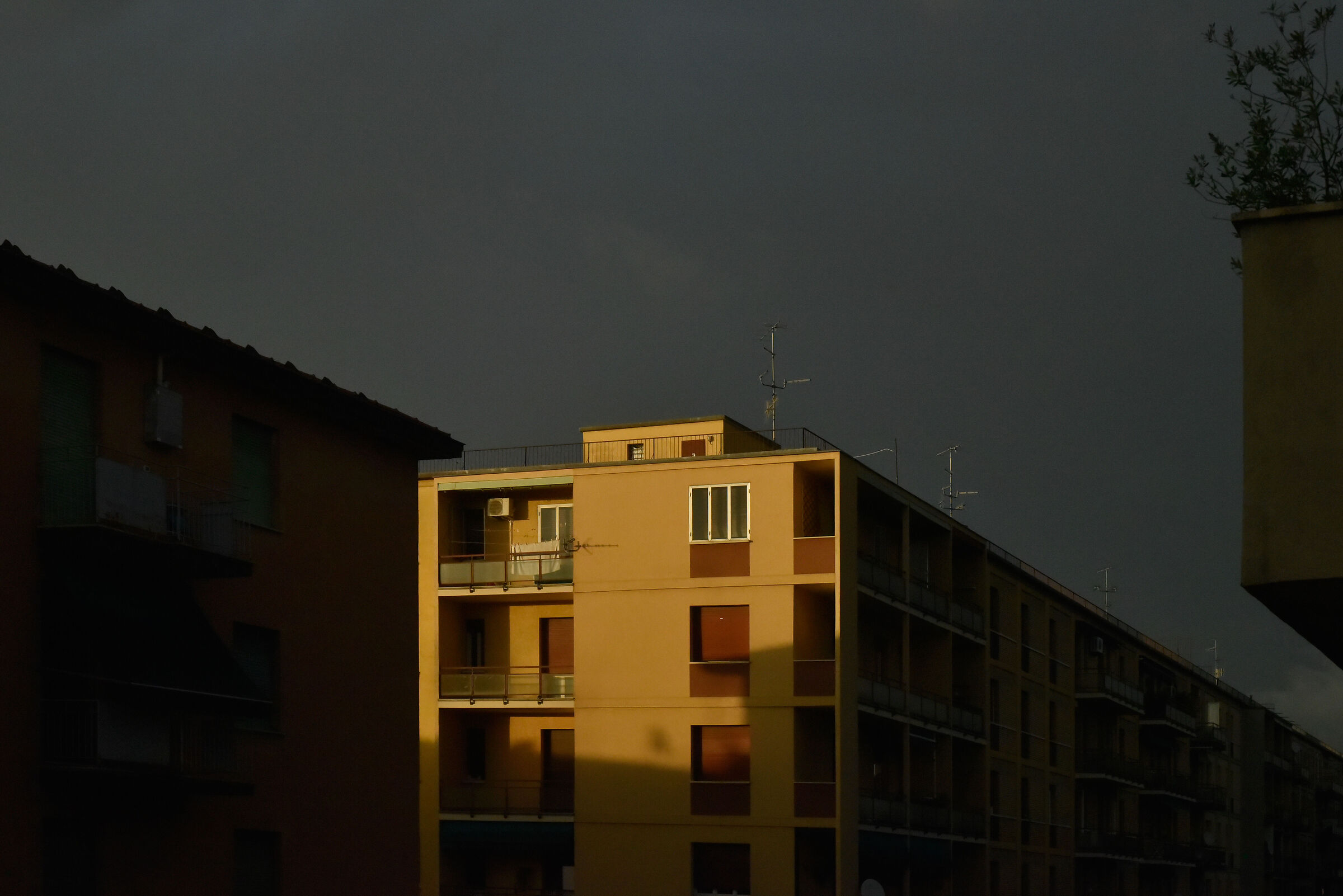 From the balcony, before the storm