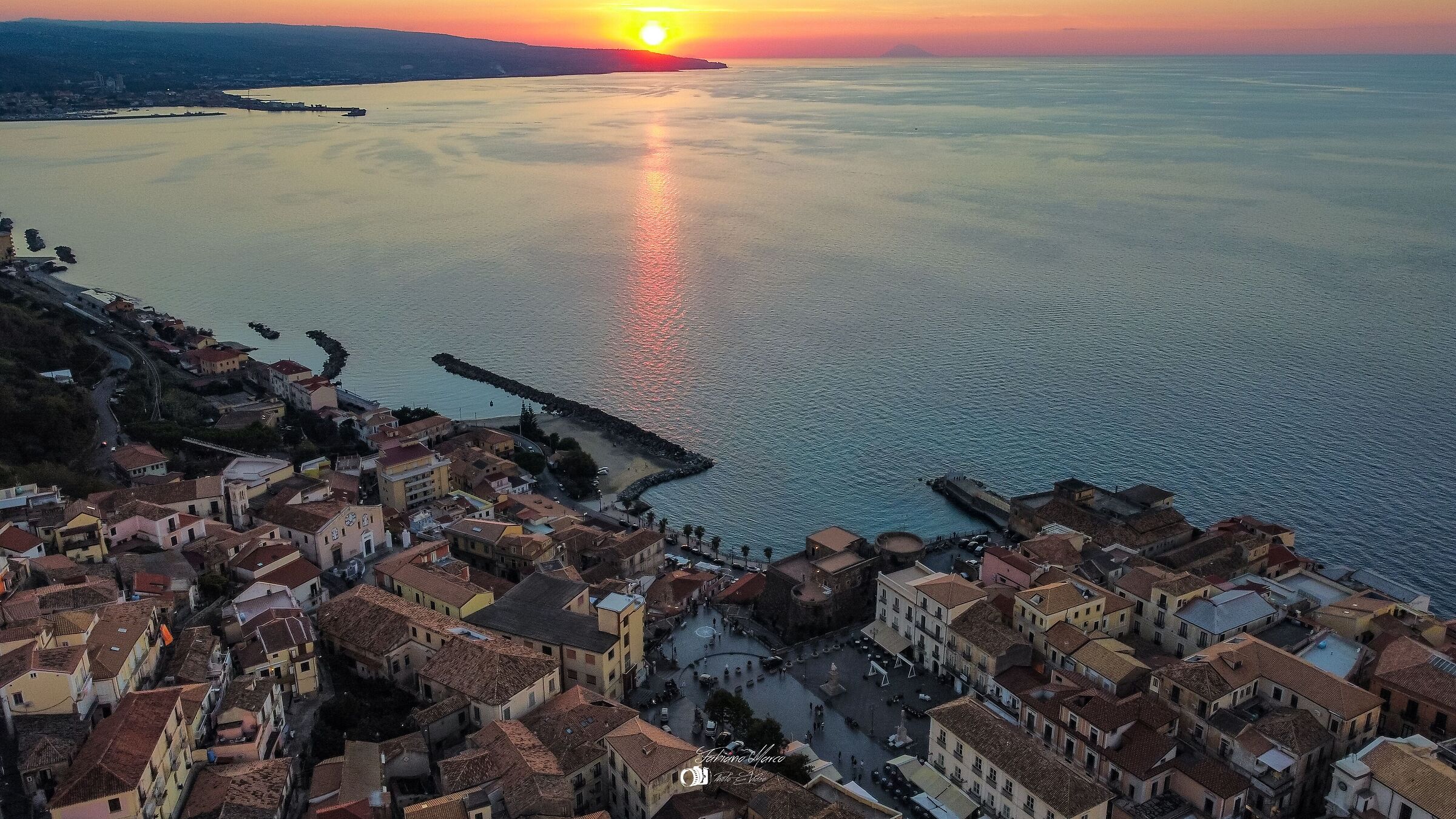 Sunset drone
