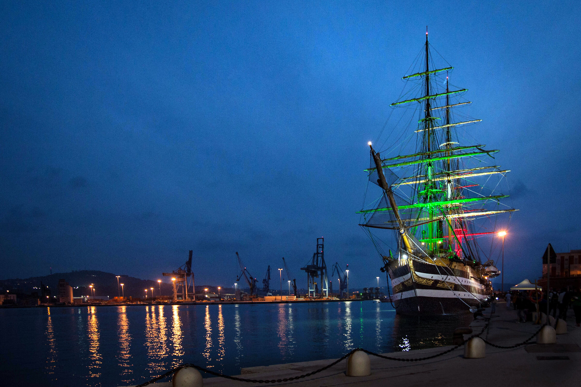 The Amerigo Vespucci in the Old Port of Ancona