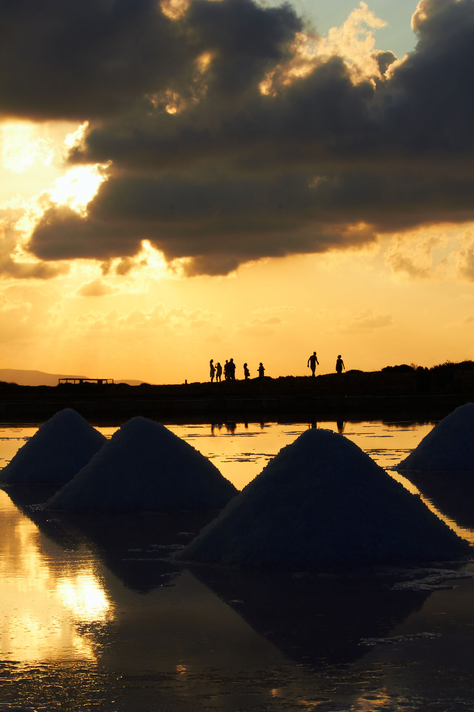Salt at sunset