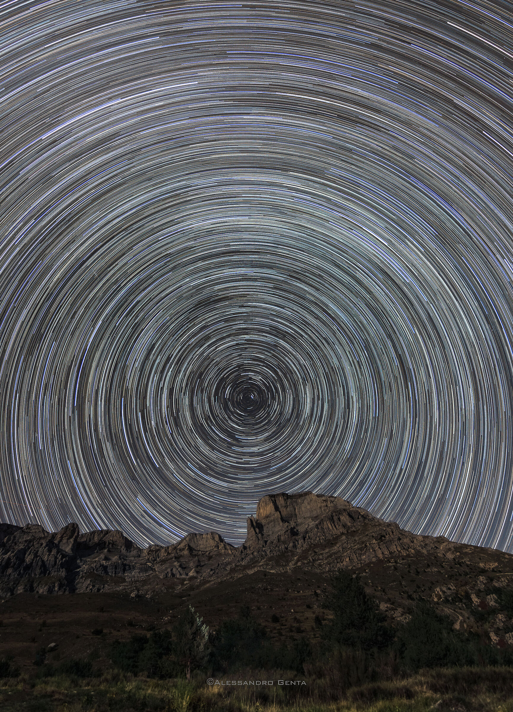 Startrail at Rifugio Mongioie