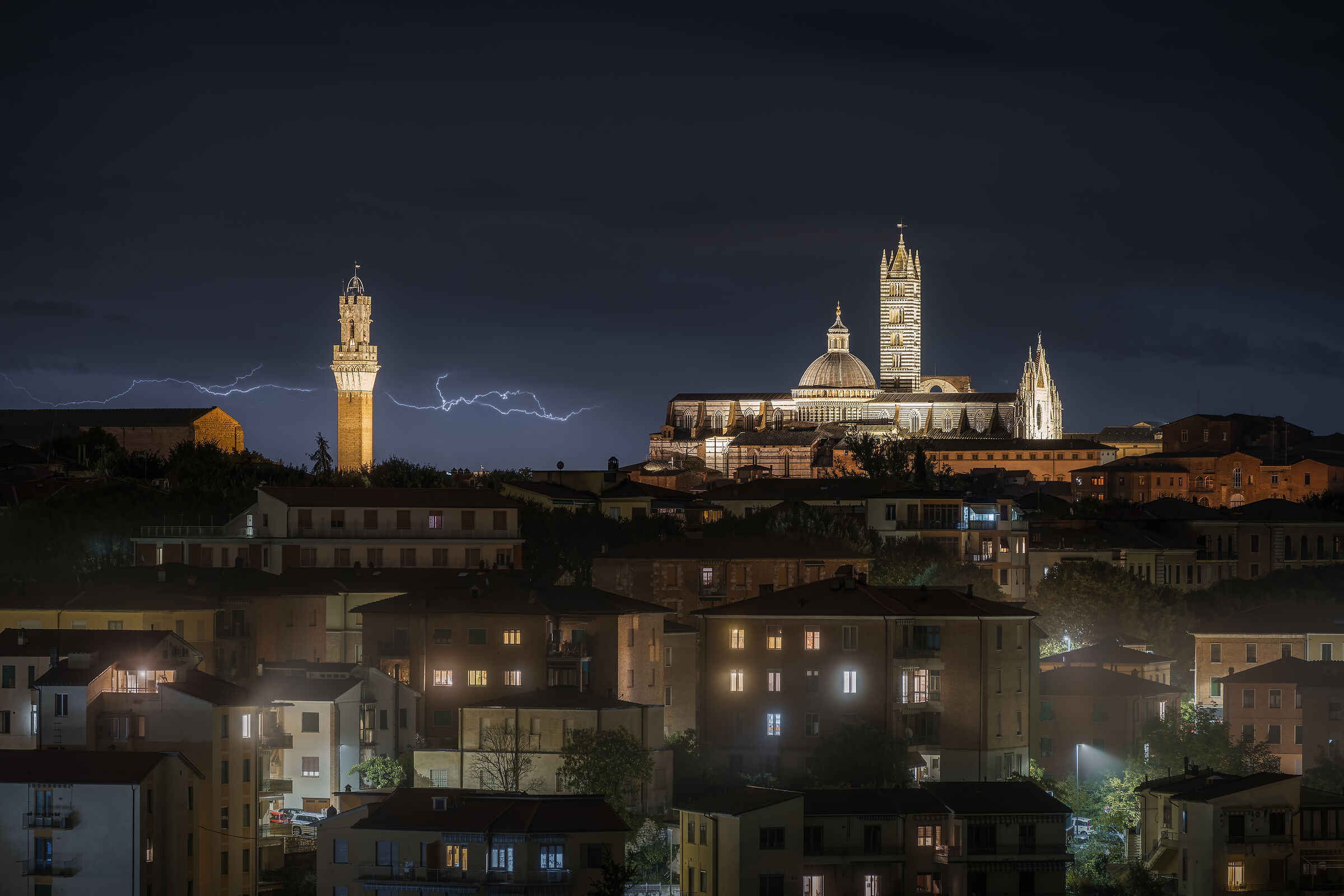 Siena under the storm