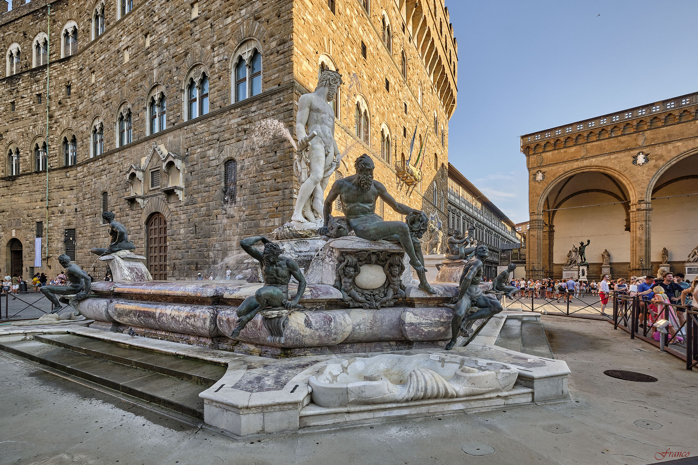 The fountain of Neptune in Piazza della Signoria
