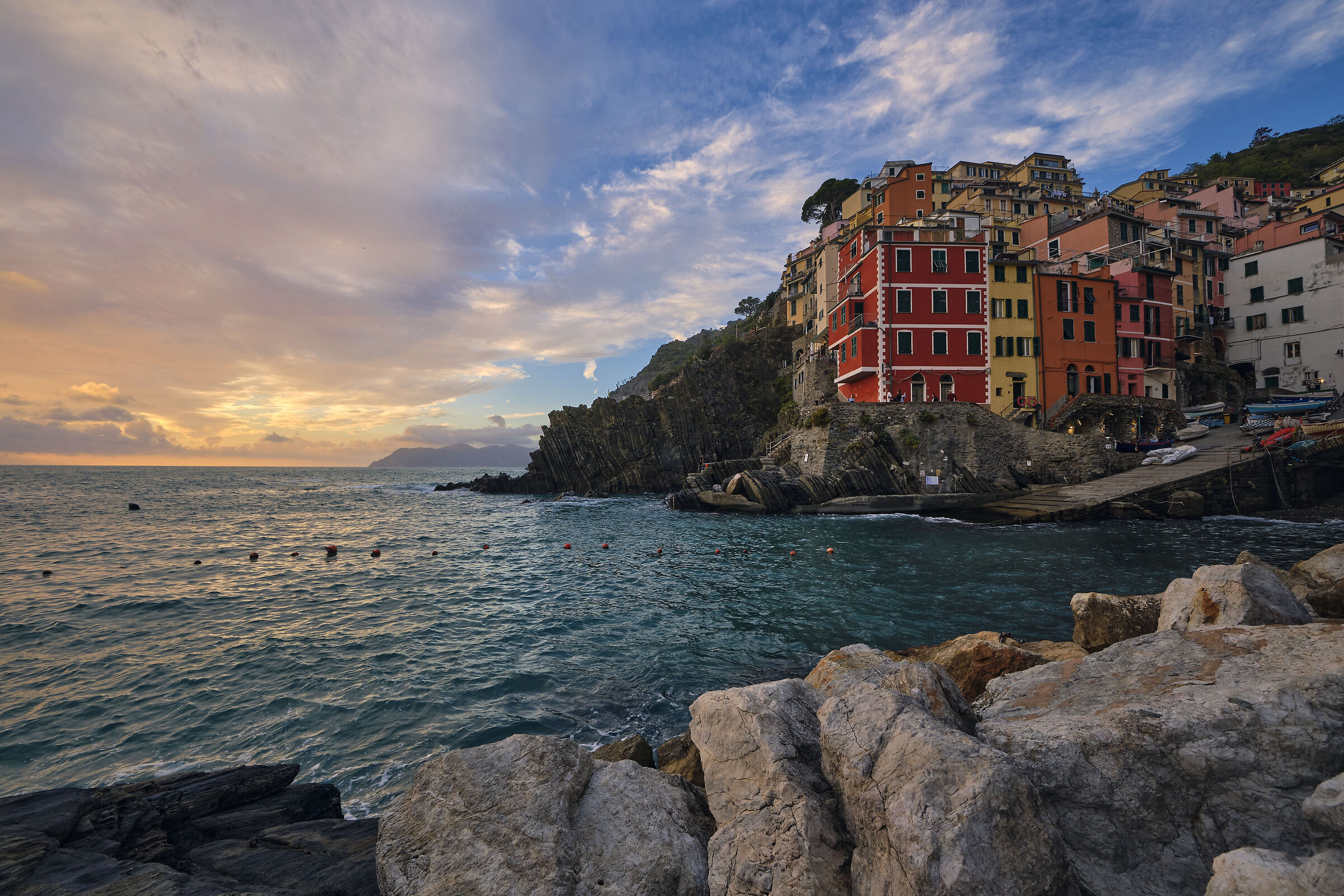 Riomaggiore at sunset