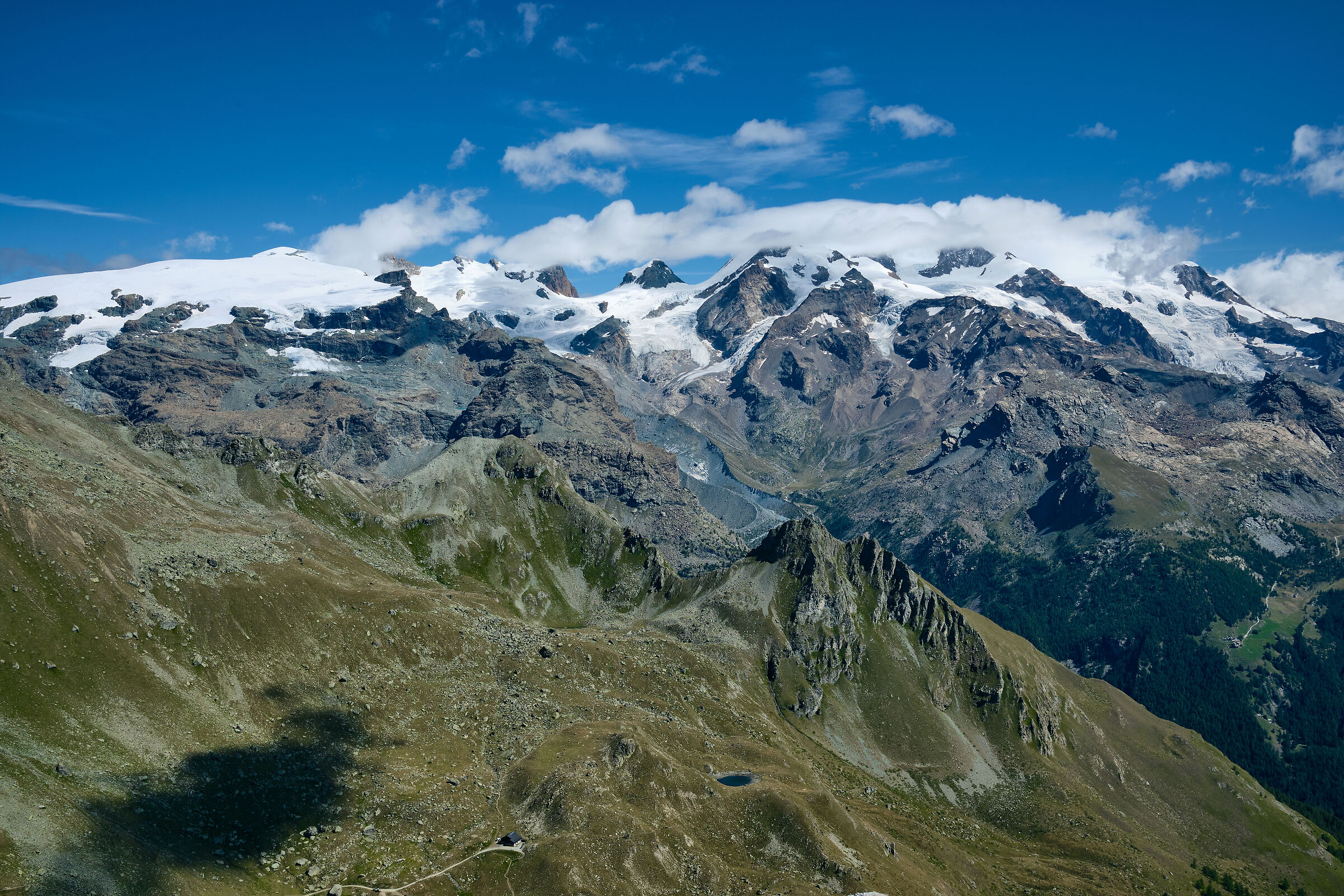 Monte Rosa from the becca di Nana