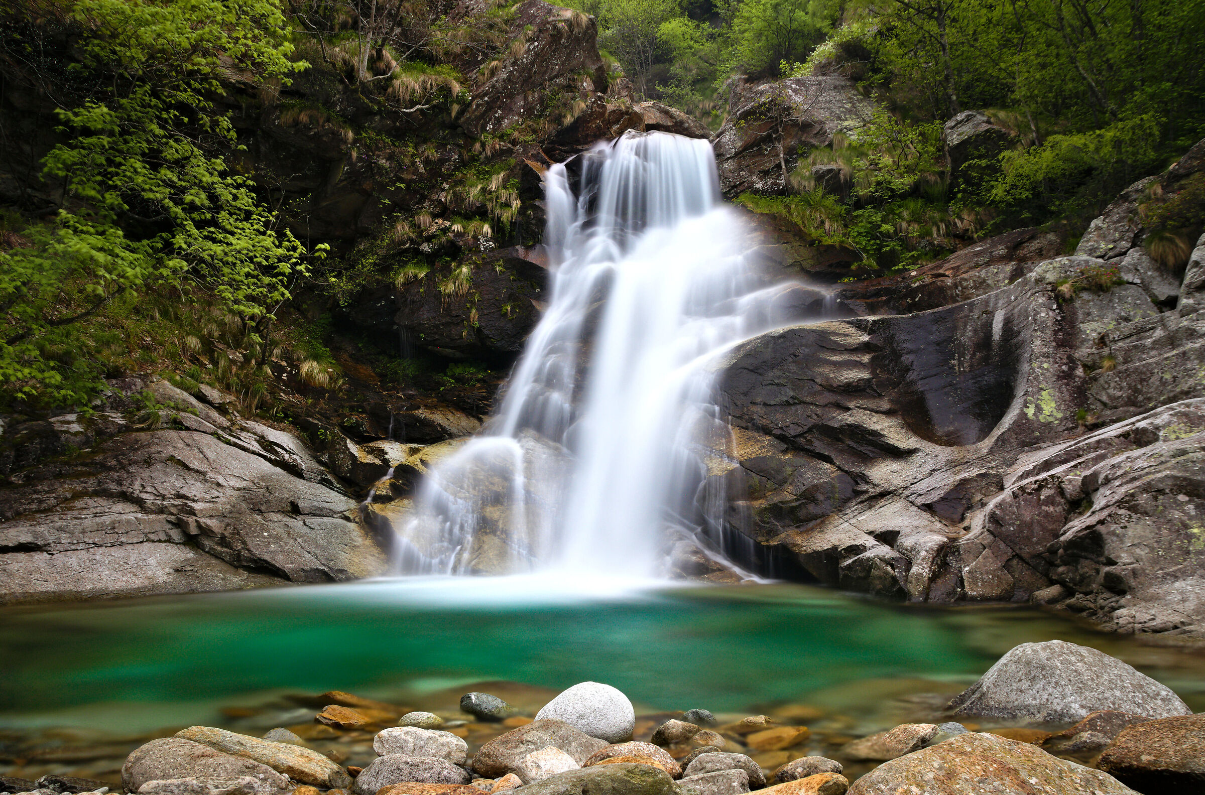 Cross-country waterfall