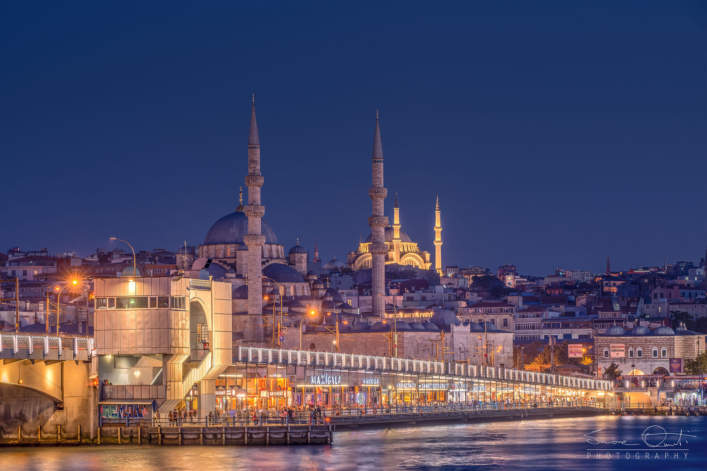 Istanbul - Galata Bridge at Blue Hour