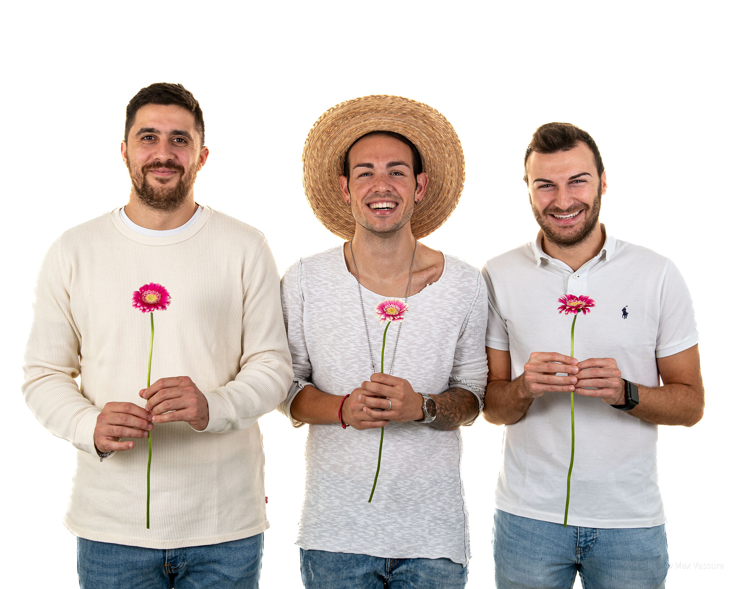 Trio with flower
