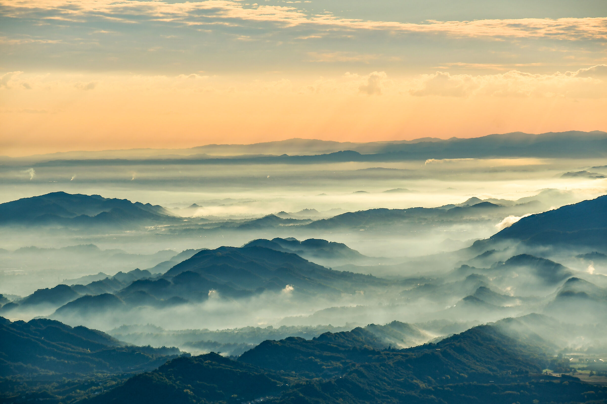 Sunset on the Prosecco hills