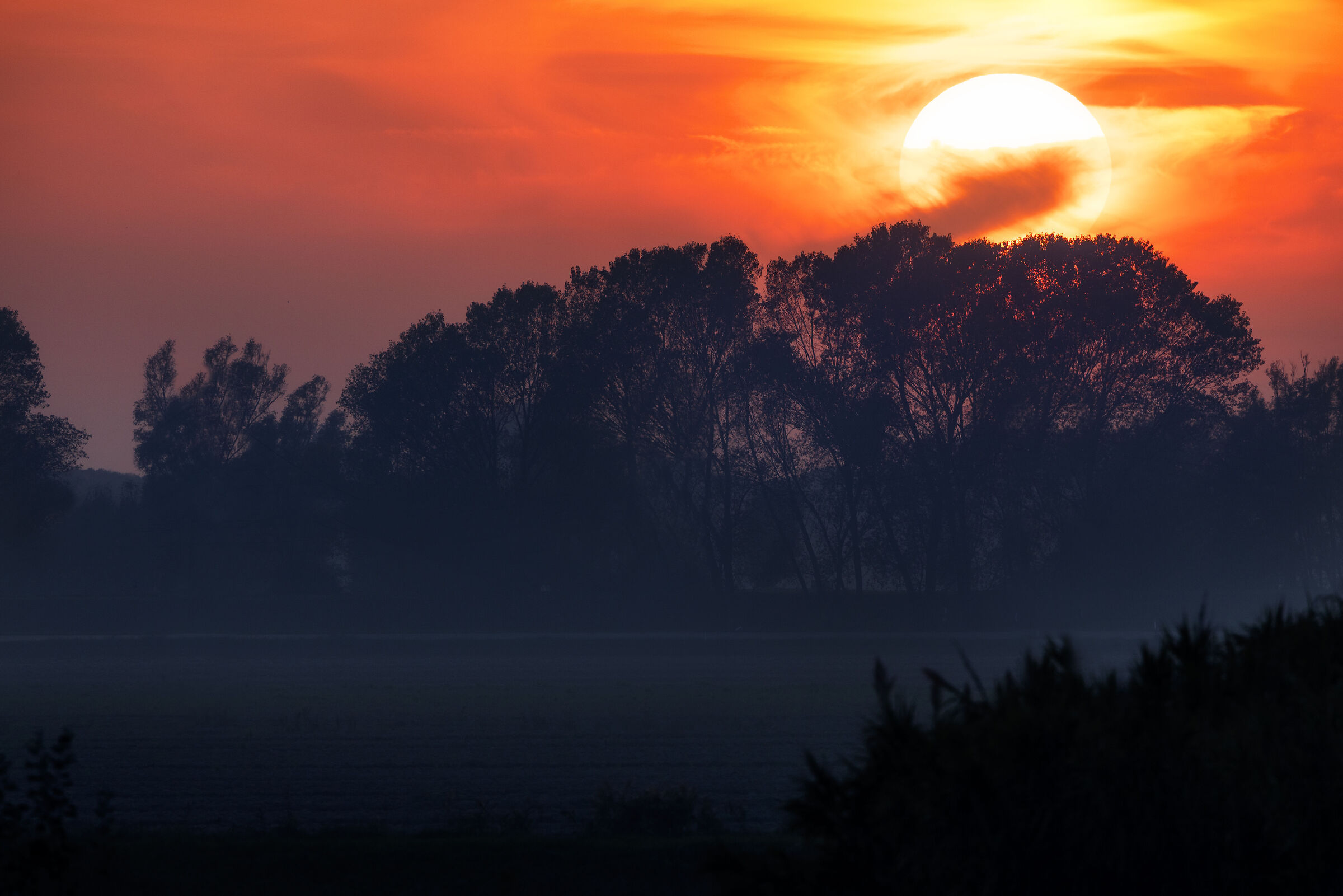 Sunset along the Adige