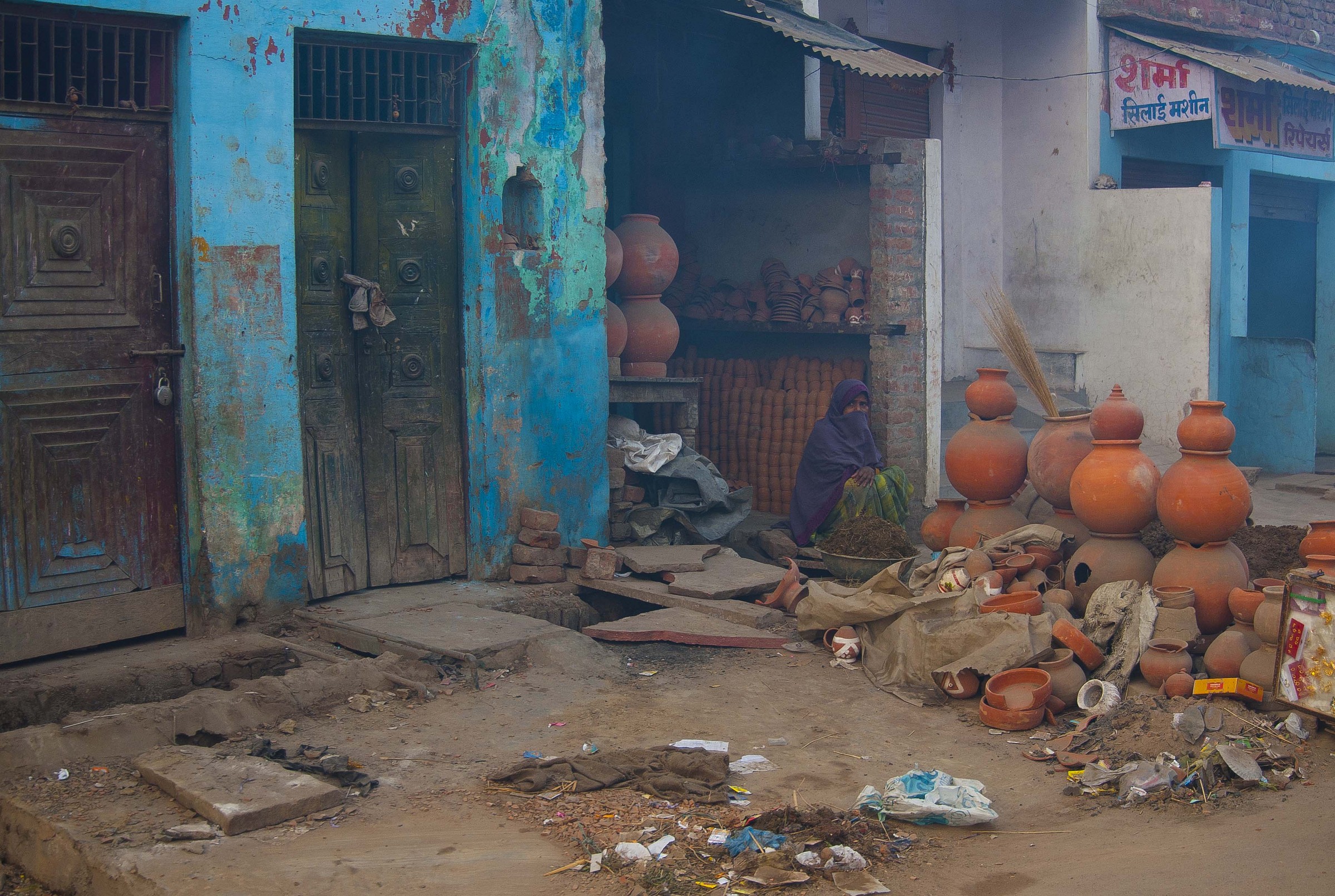 Waiting for customers