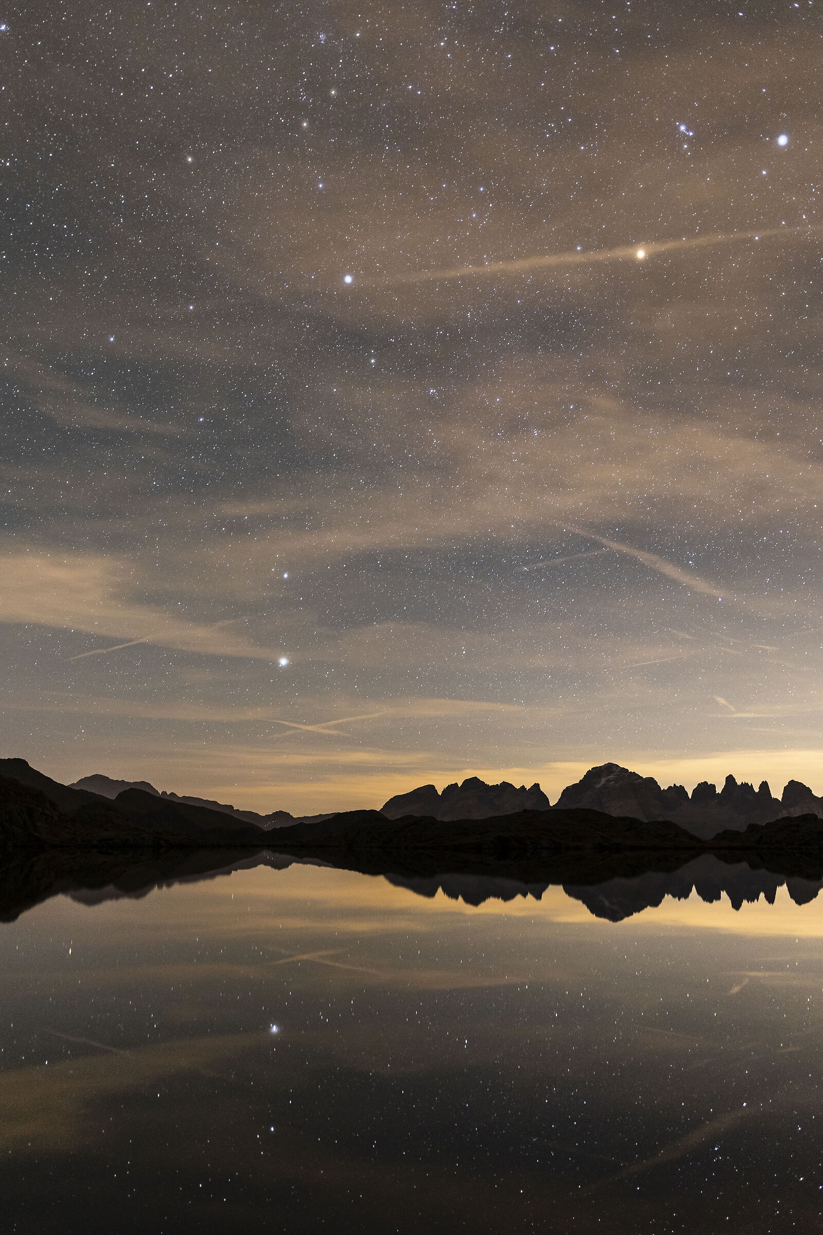 Starry Black Lake