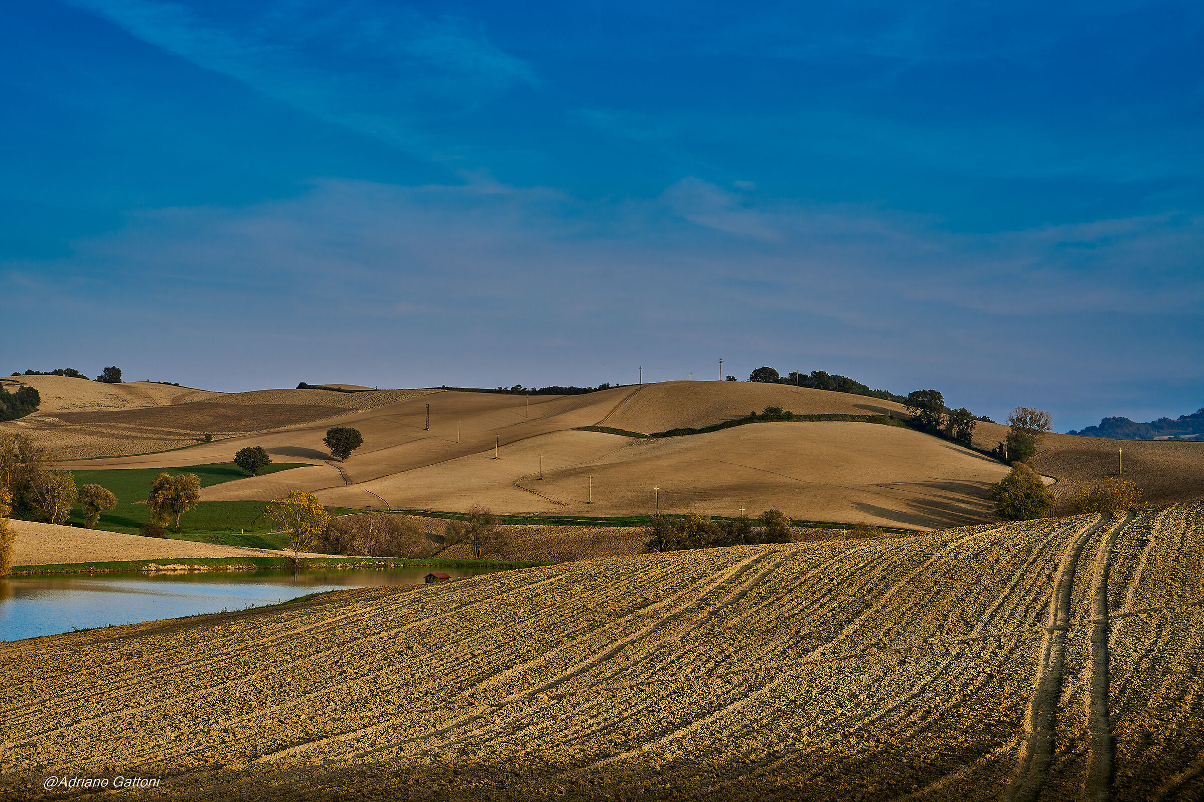 terre del Montefeltro al tramonto