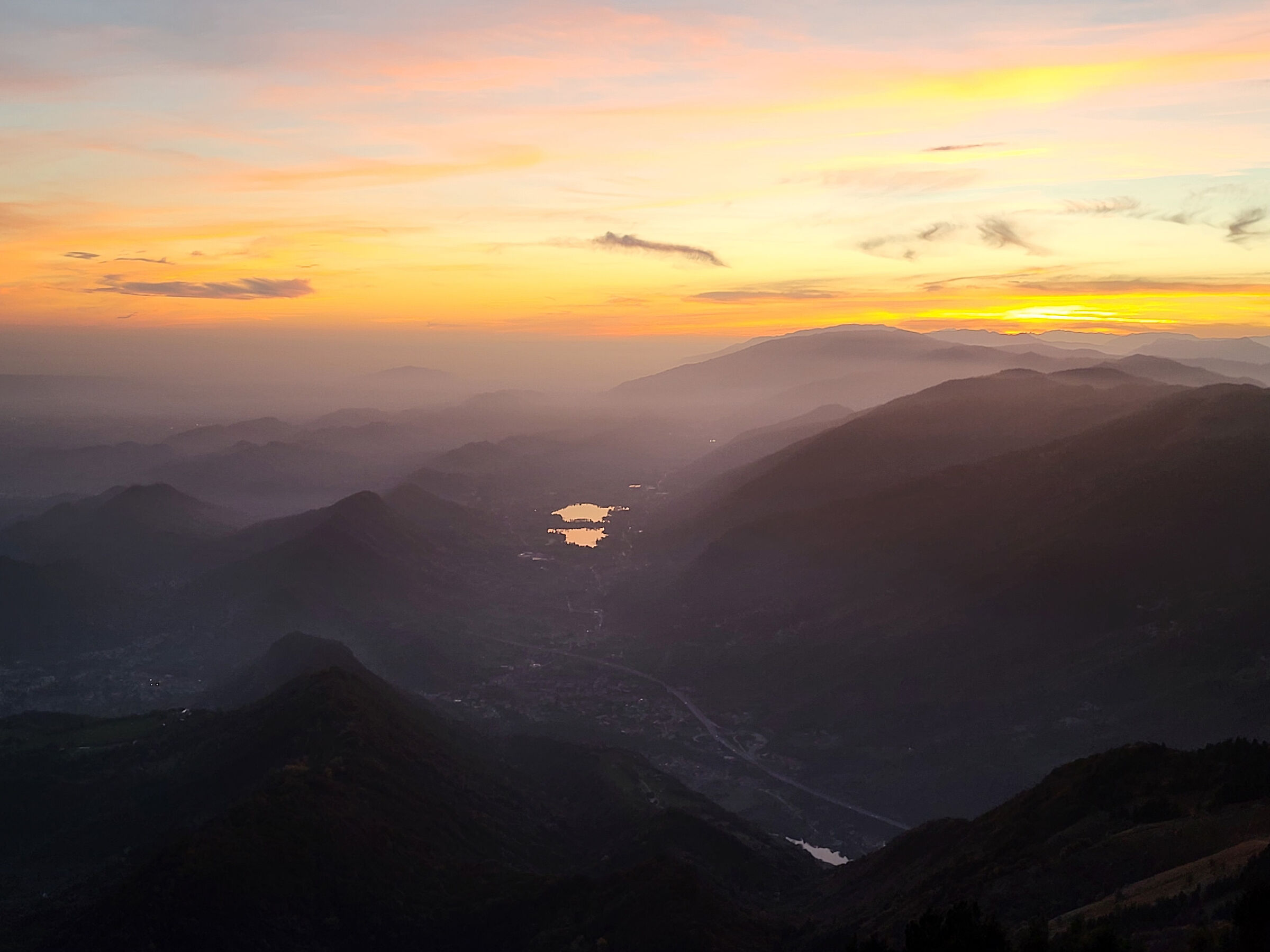 il tramonto sulla pianura