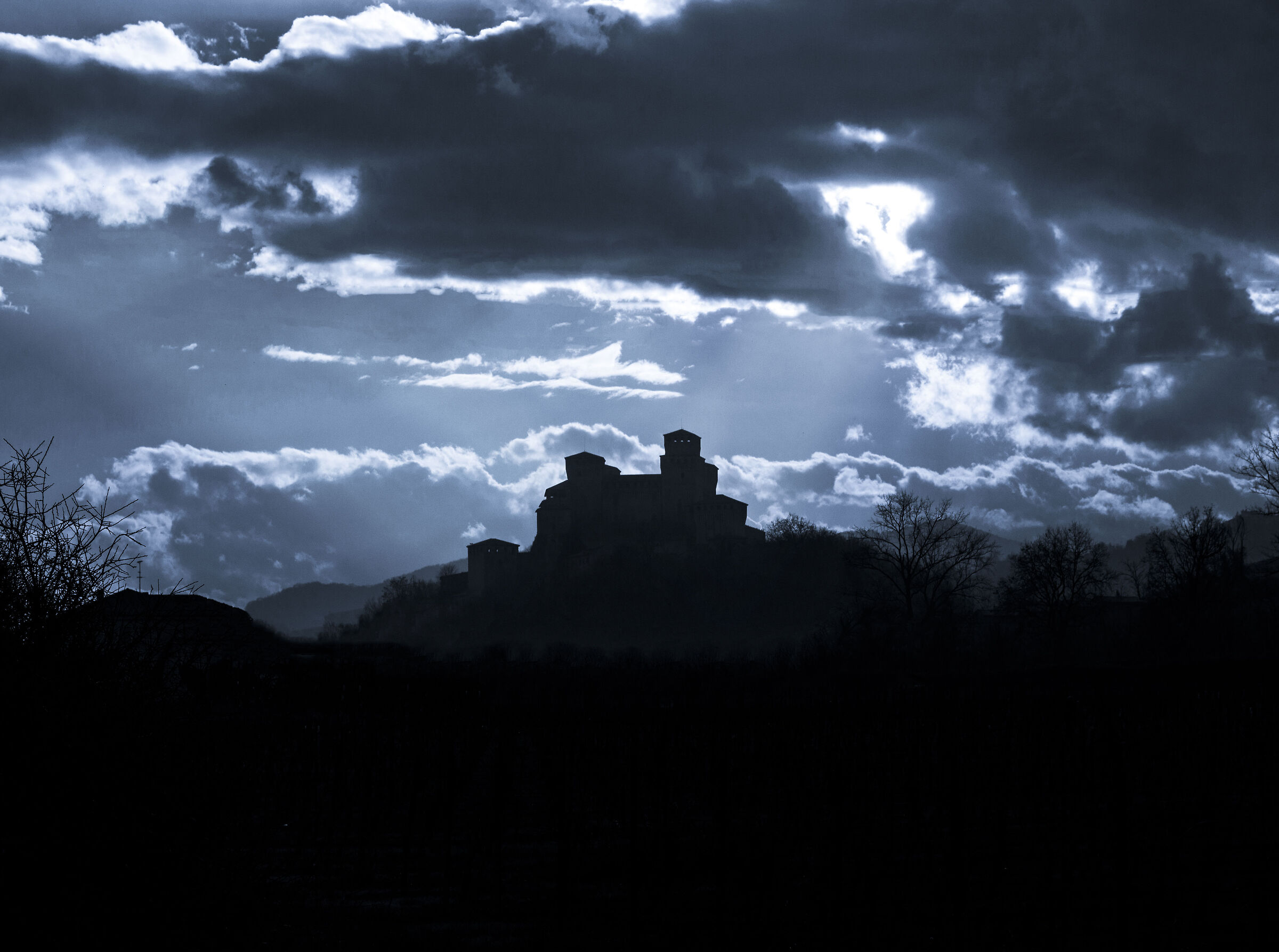 Torrechiara in the night