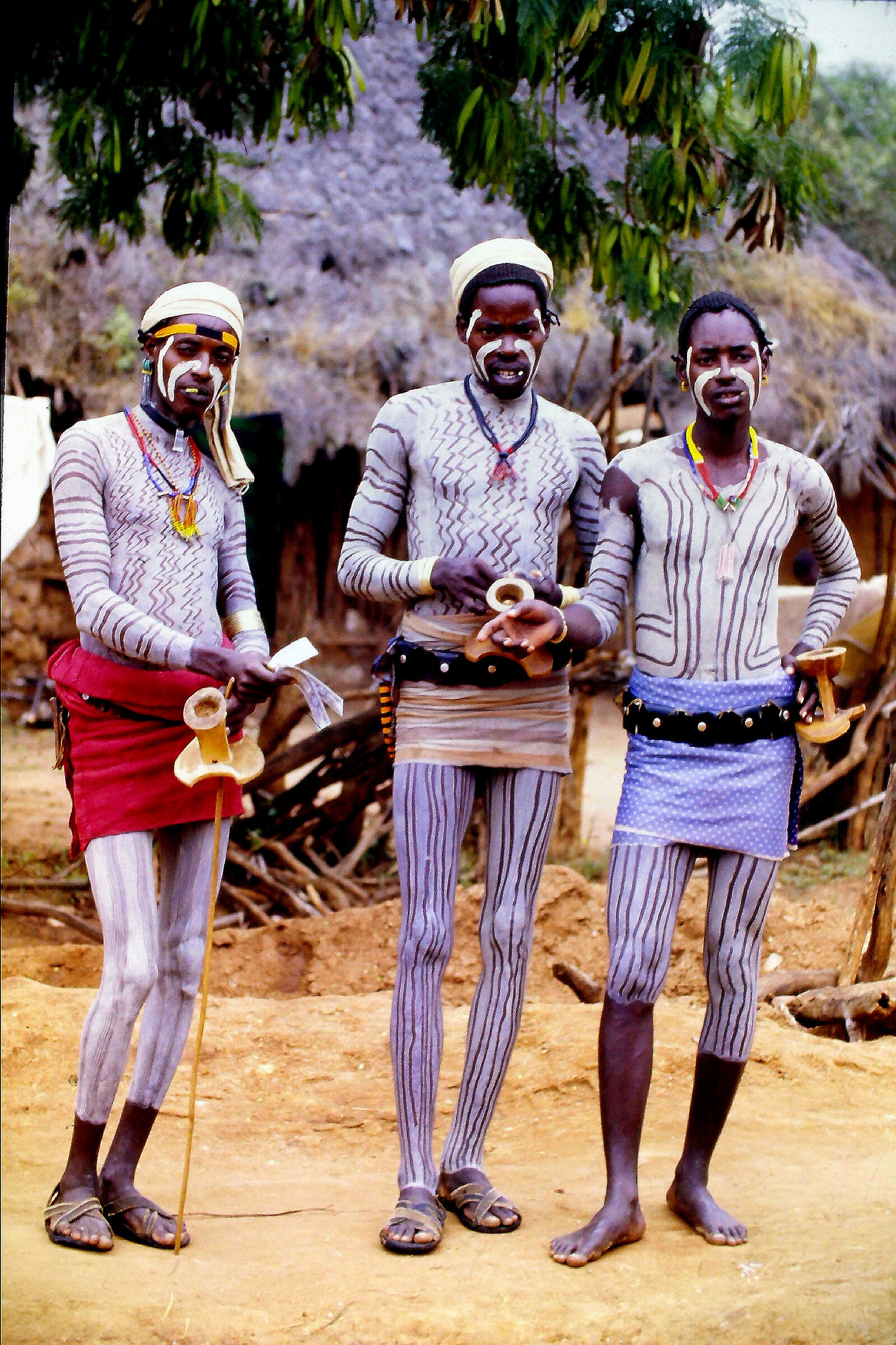 Etiopia 1998-Valle Omo River-Tribù Karo body painting