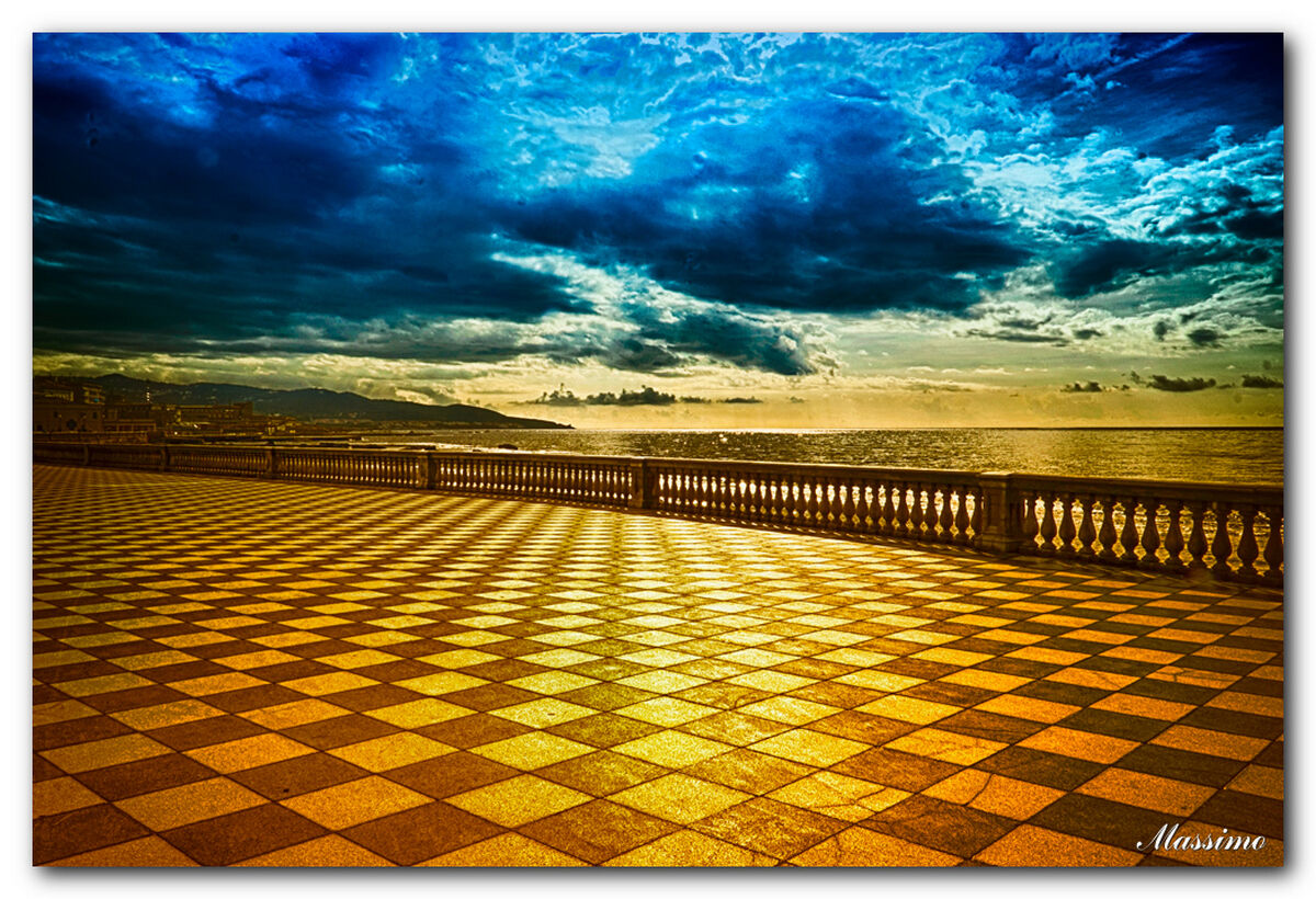 Between clouds and sun...