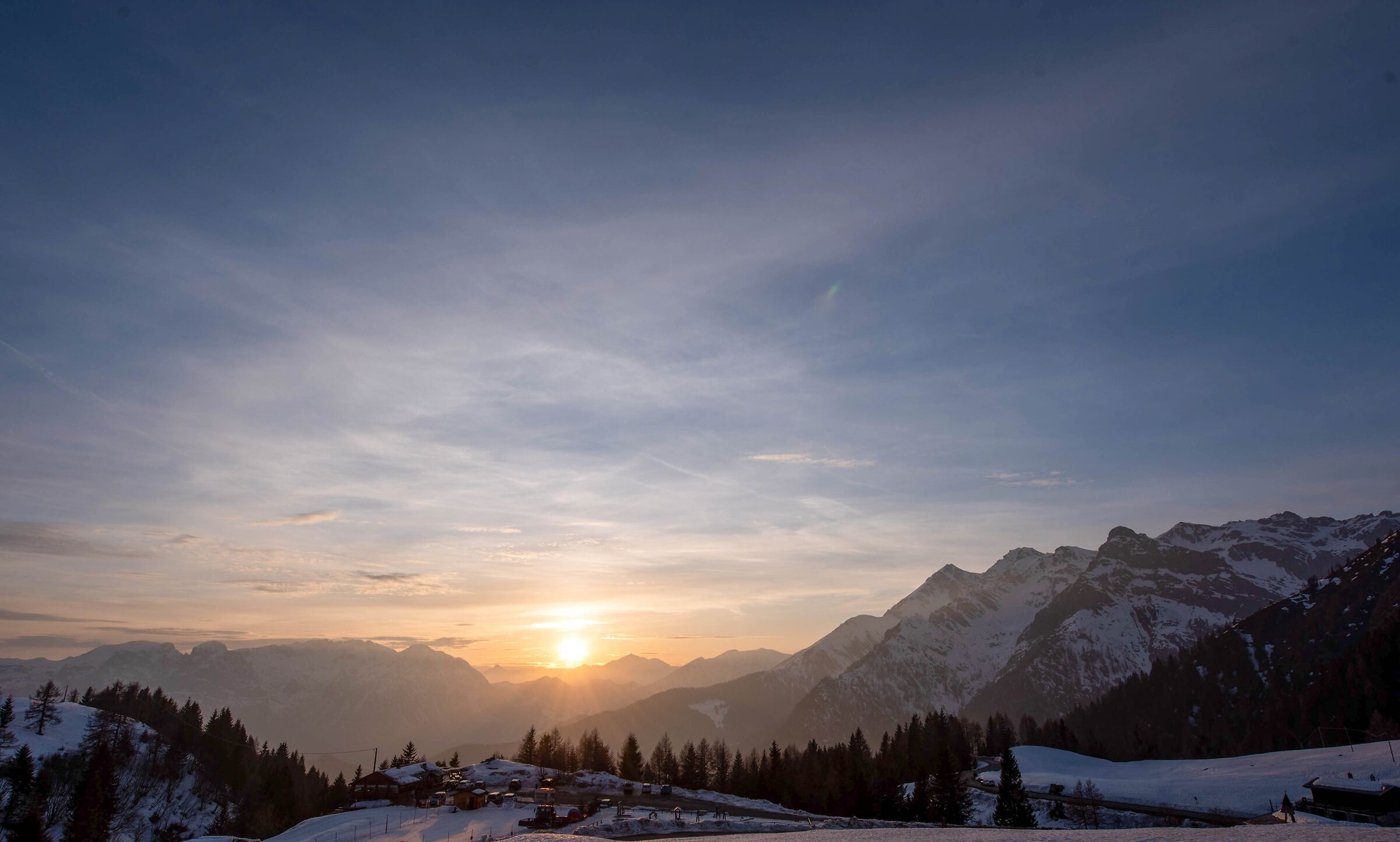 sunset on the orobic mountains