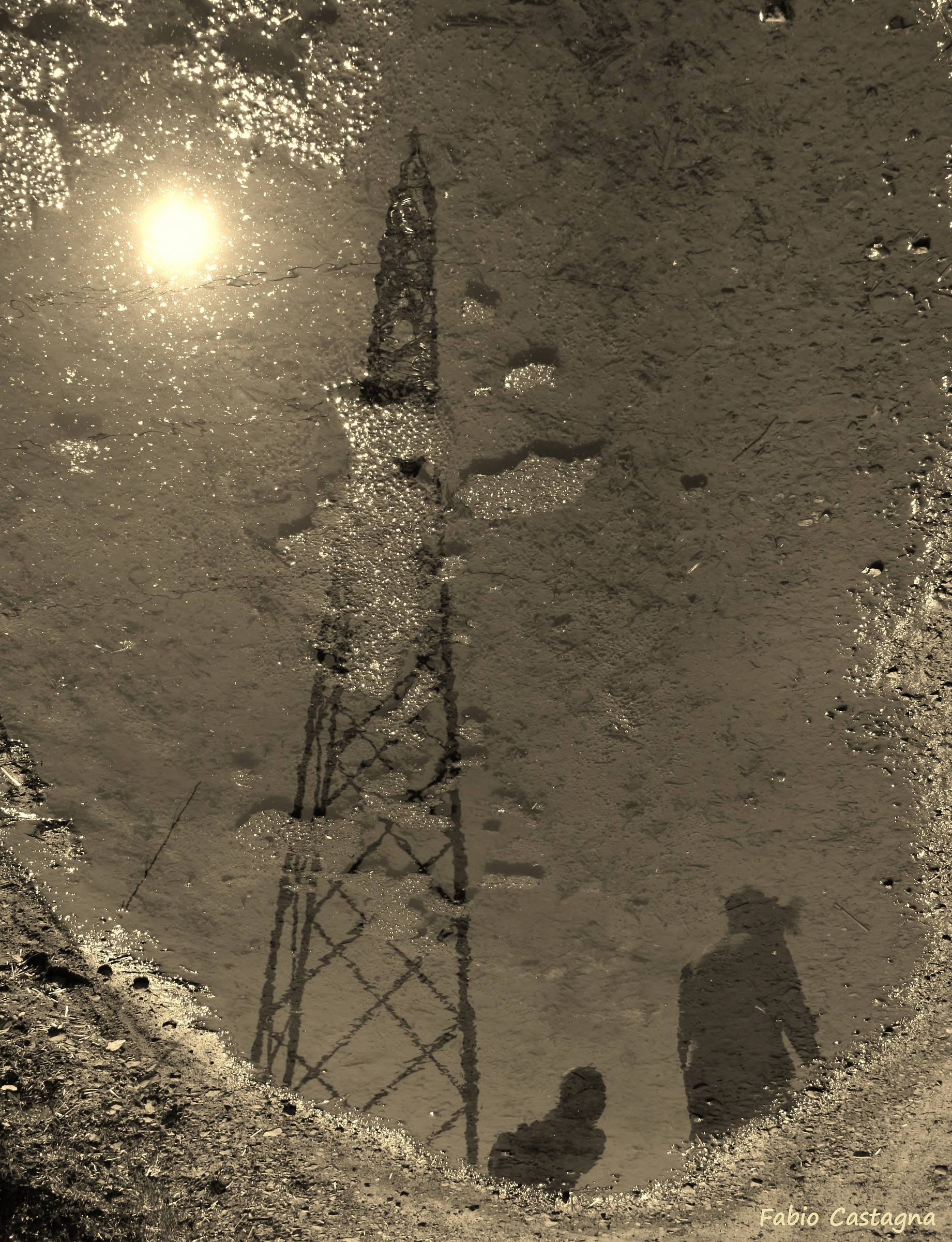 Under the shadow of the tower