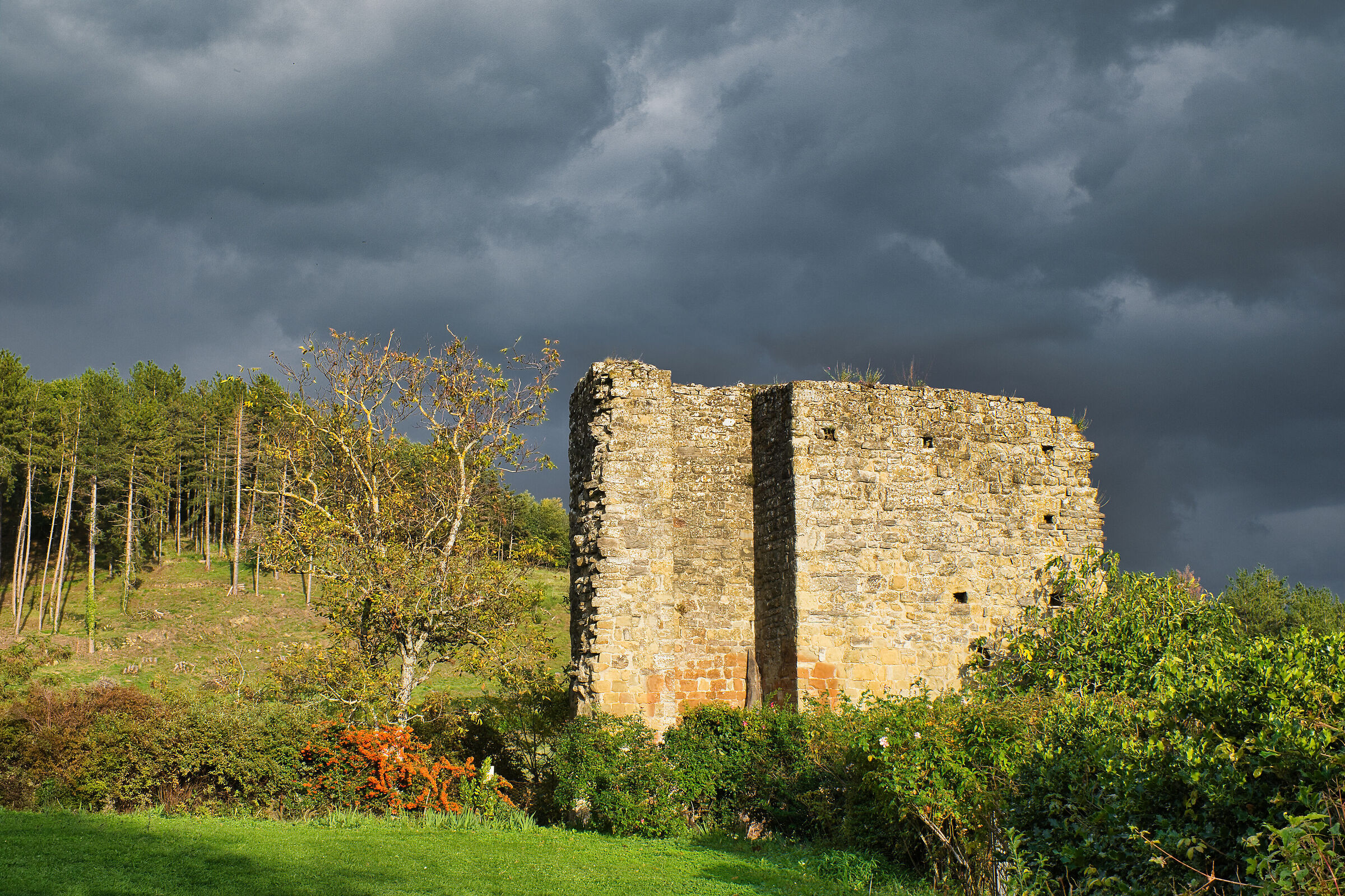 The light of the sunset at the castle of Porciano (AR)