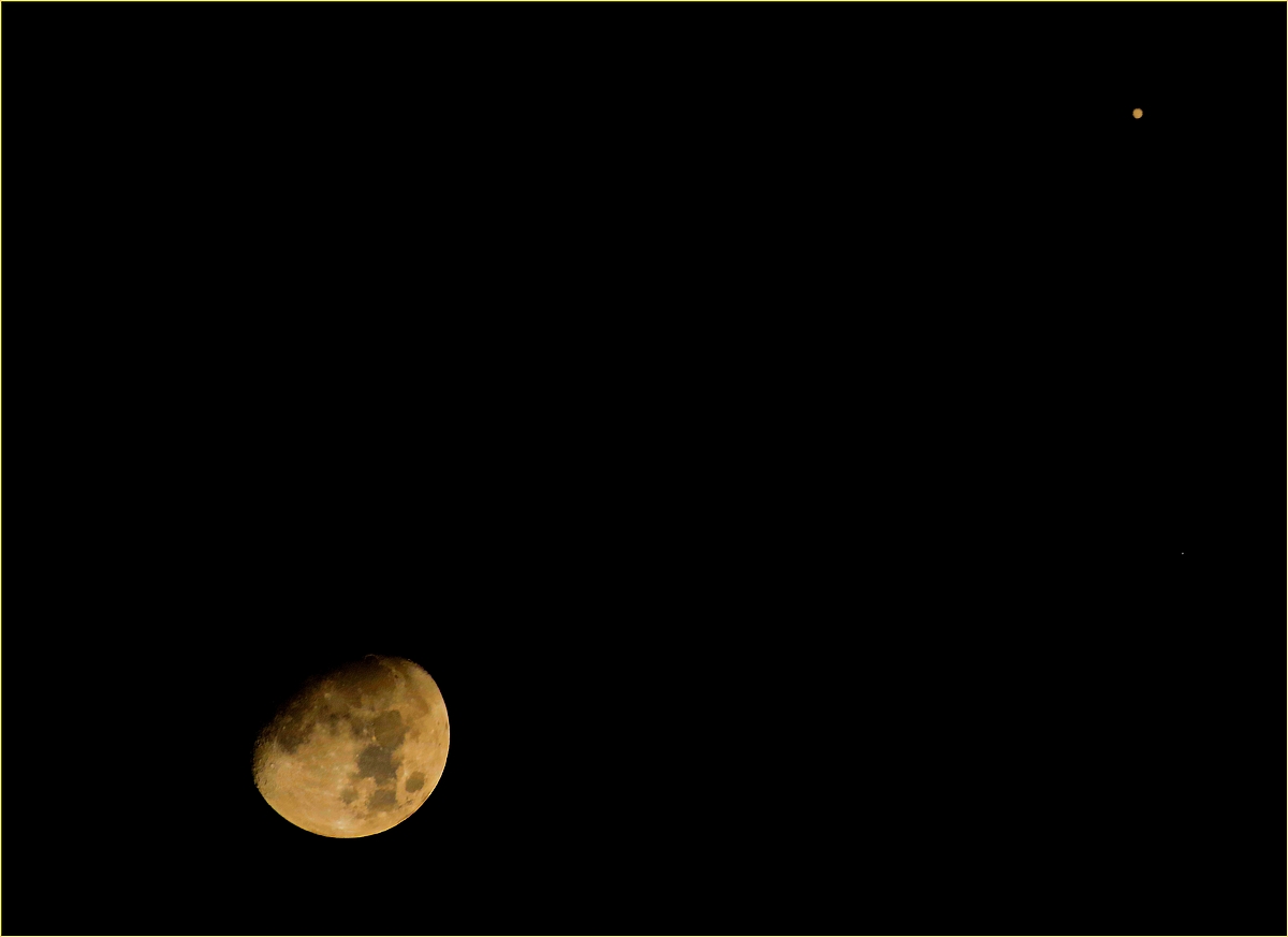 '' conjunction Waning Moon and Jupiter ''