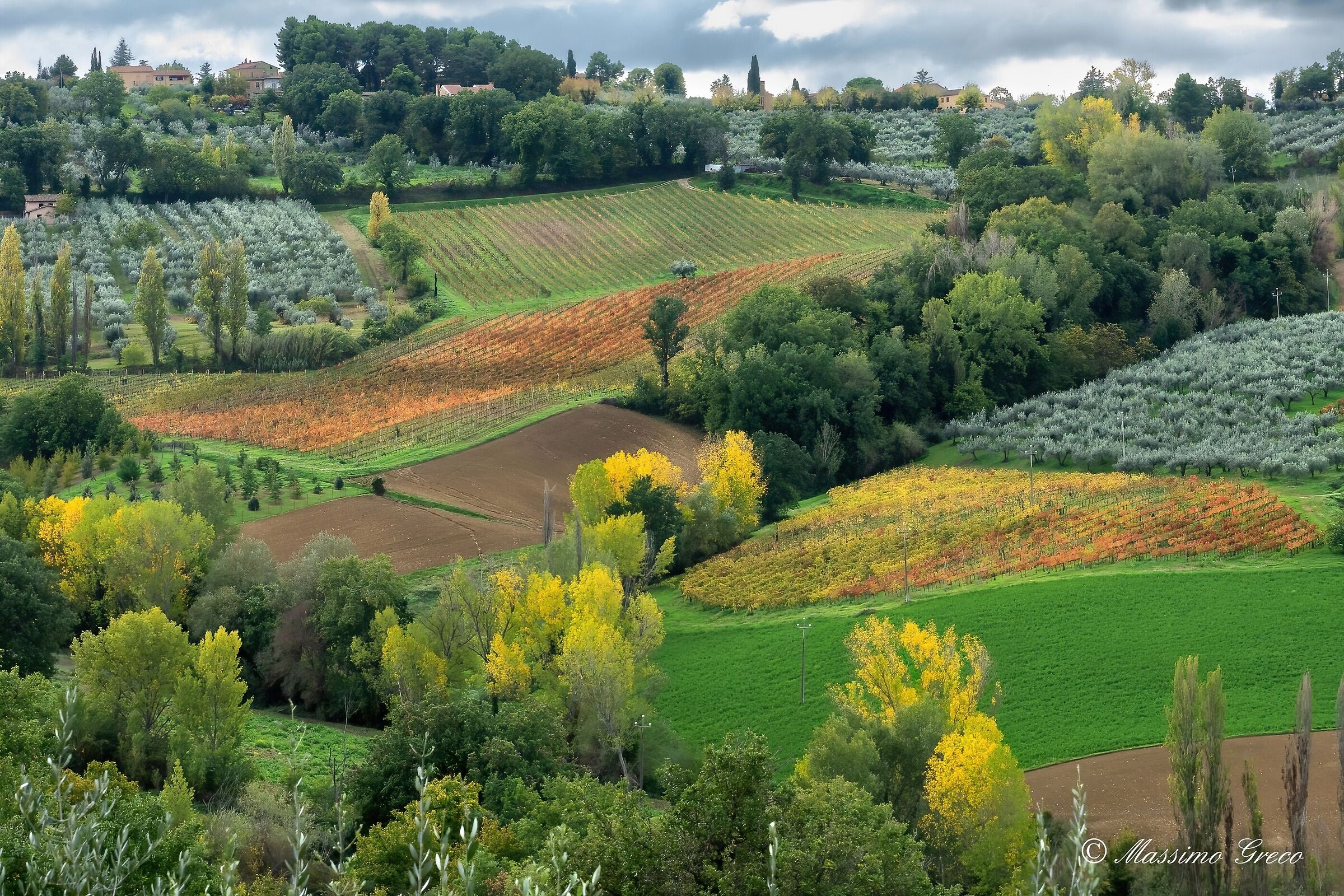 L'Autunno sulle colline del Sagrantino . Montefalco