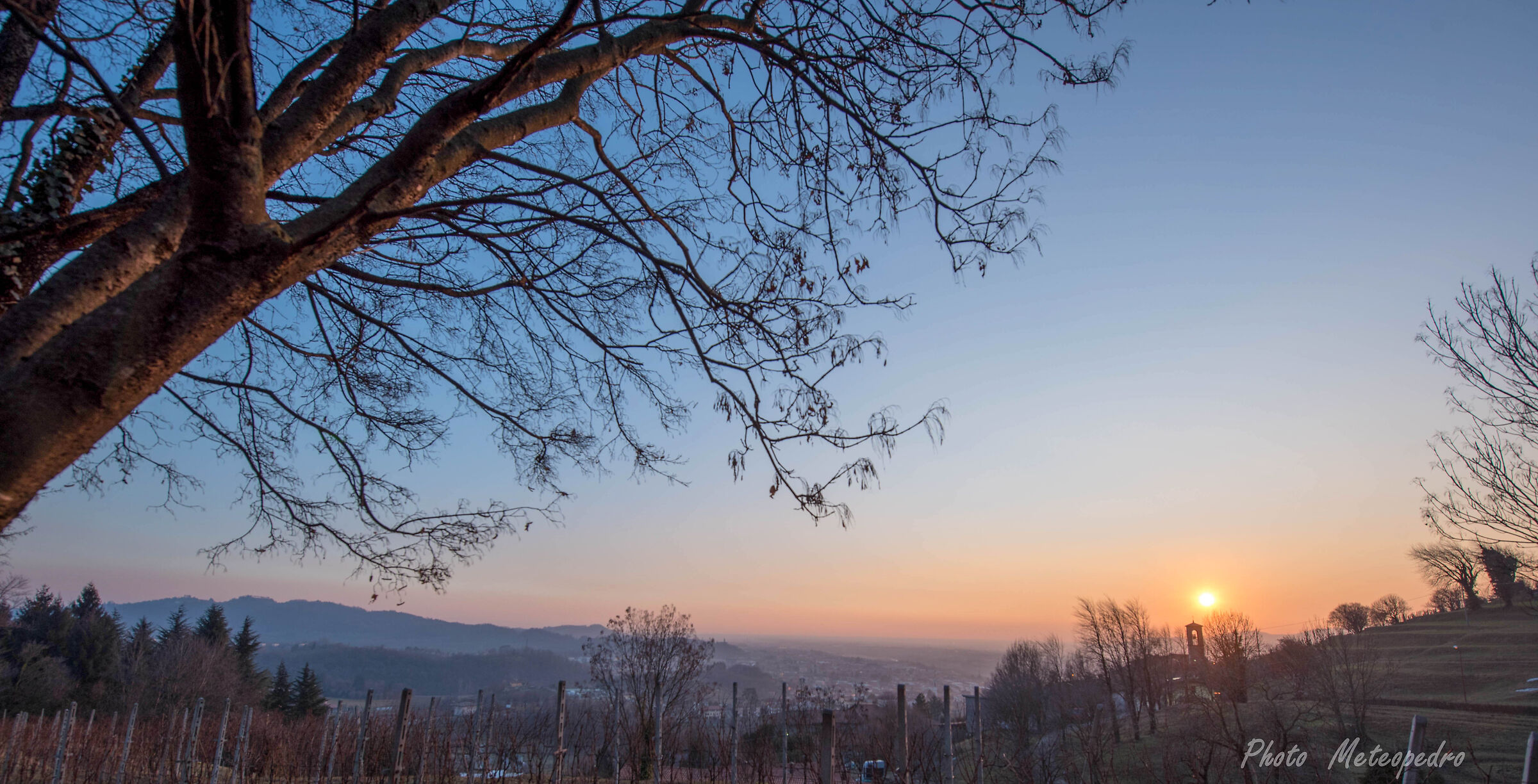 Sunset over the hills