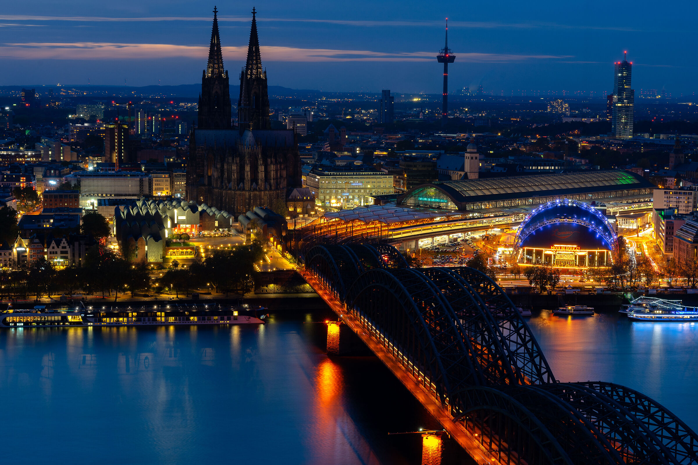 Cologne at sunset