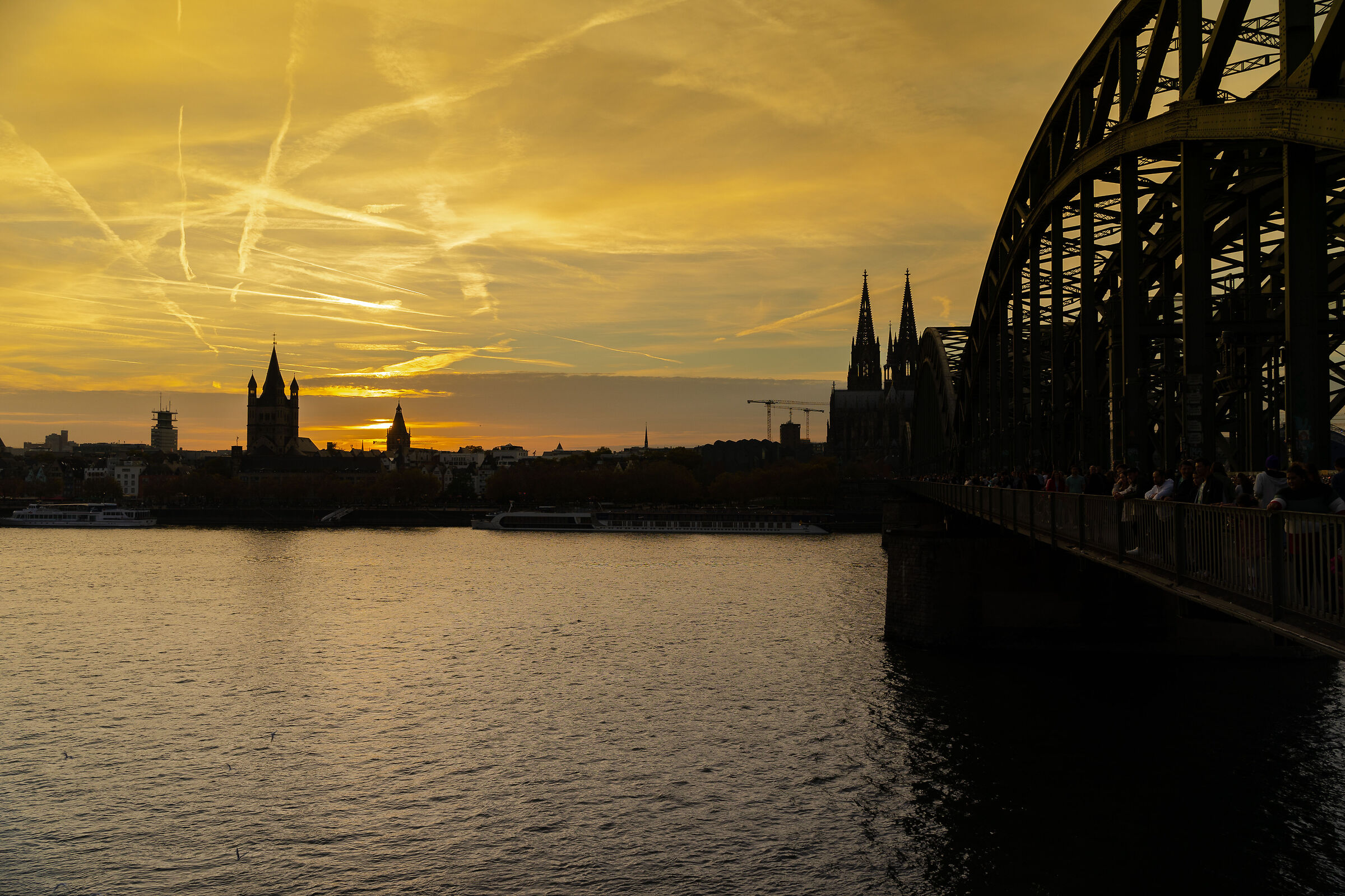 Cologne at sunset