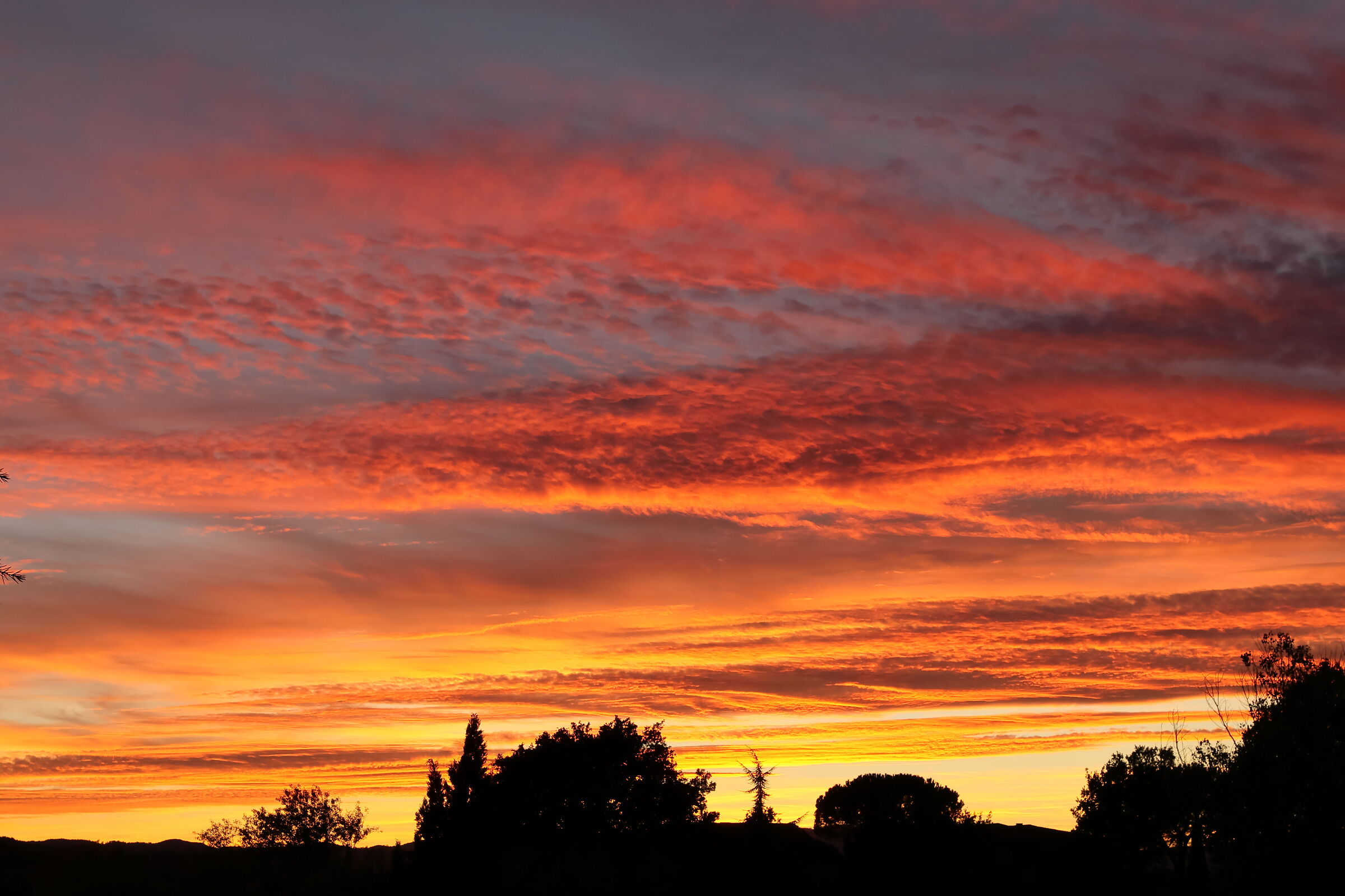 Tramonto a Laterina - Dalla finestra di casa