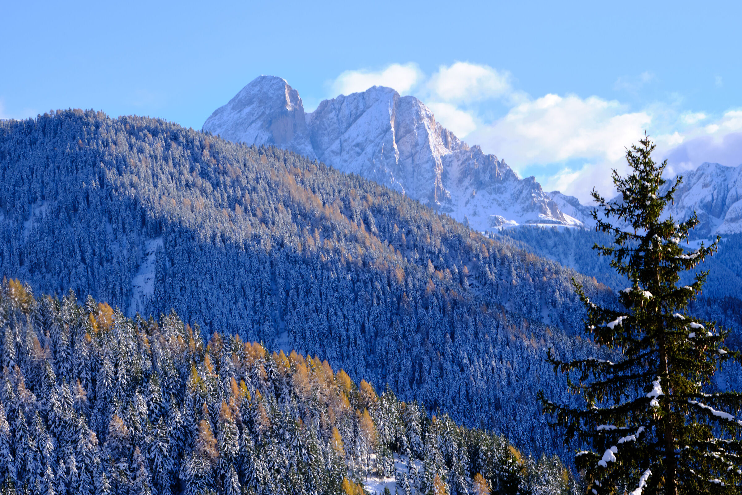 Sas de Putia e la prima neve