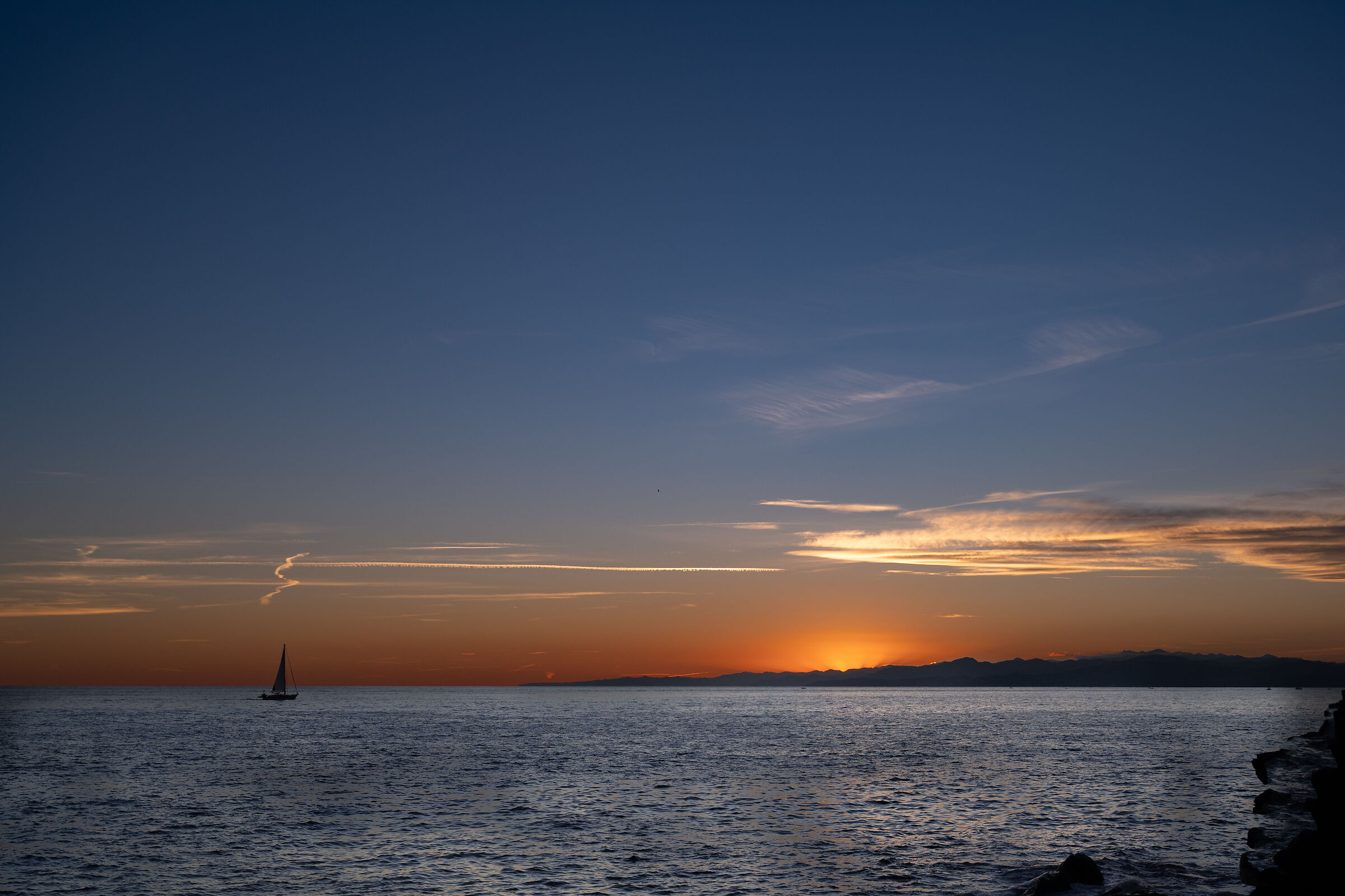Tramonto a Genova-Quinto