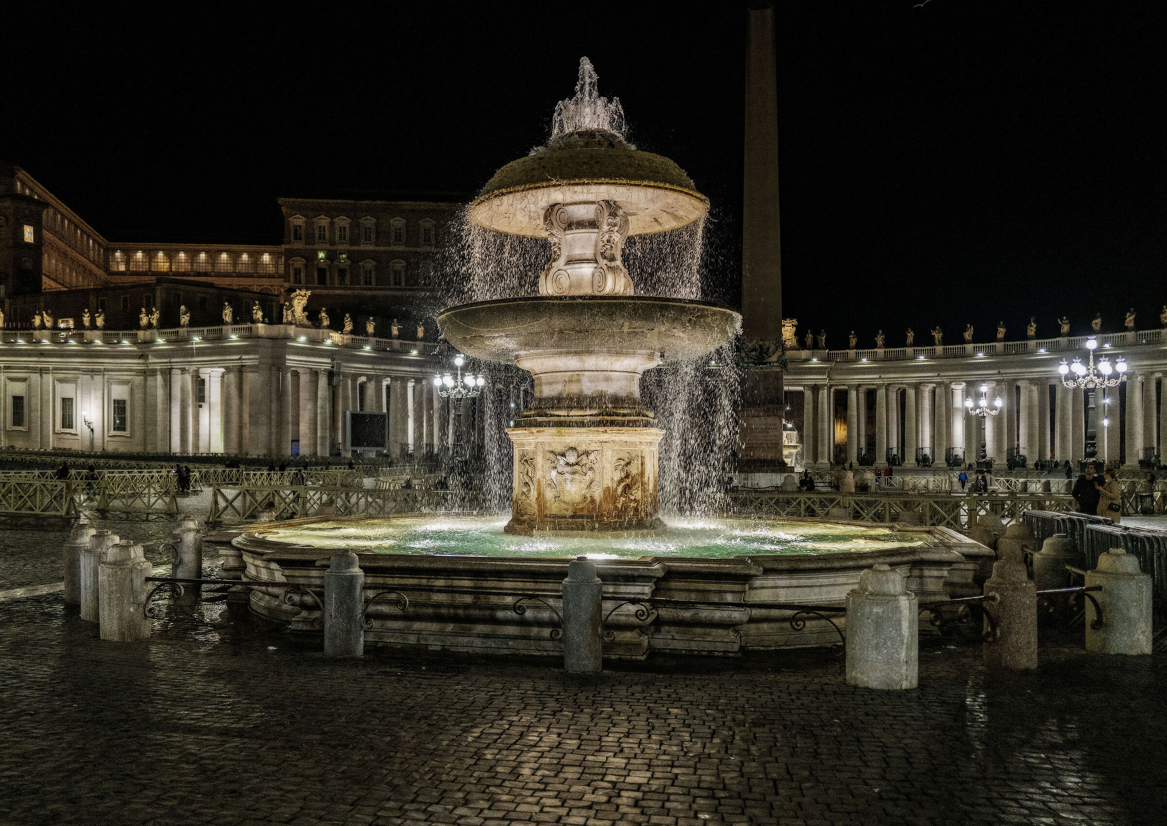 Fountain in St. Peter's Square by Carlo Fontana