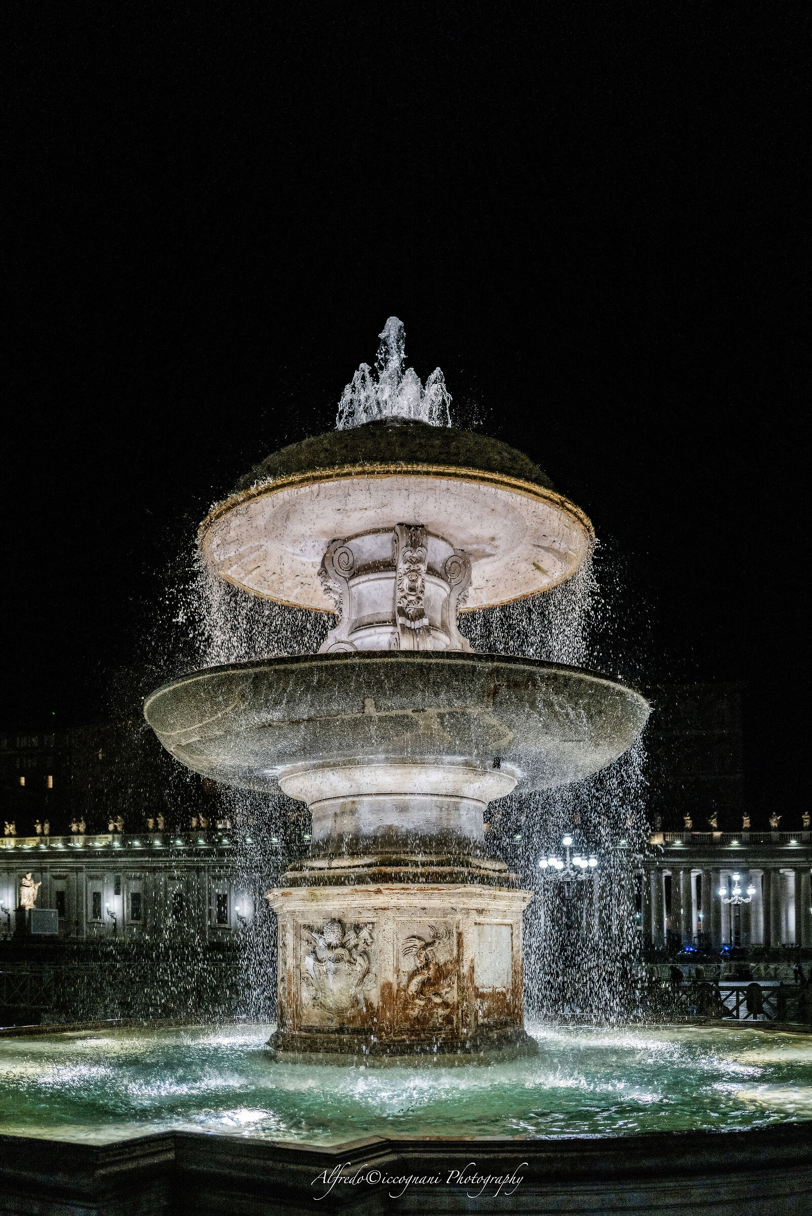 Fountain in St. Peter's Square by Carlo Fontana