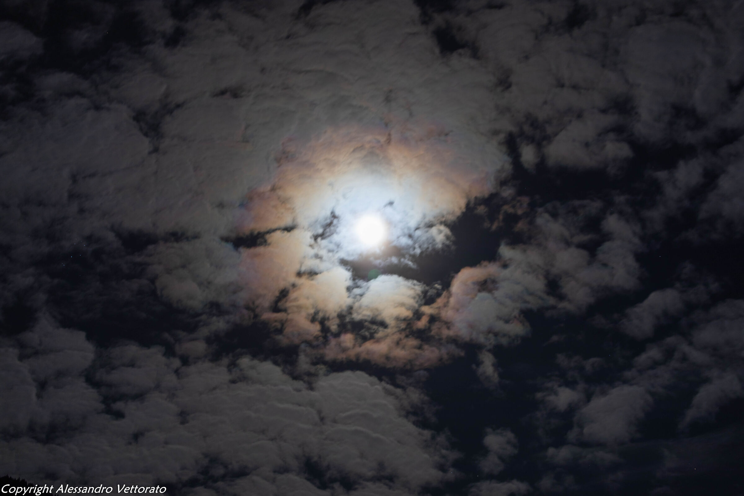 Moon and clouds