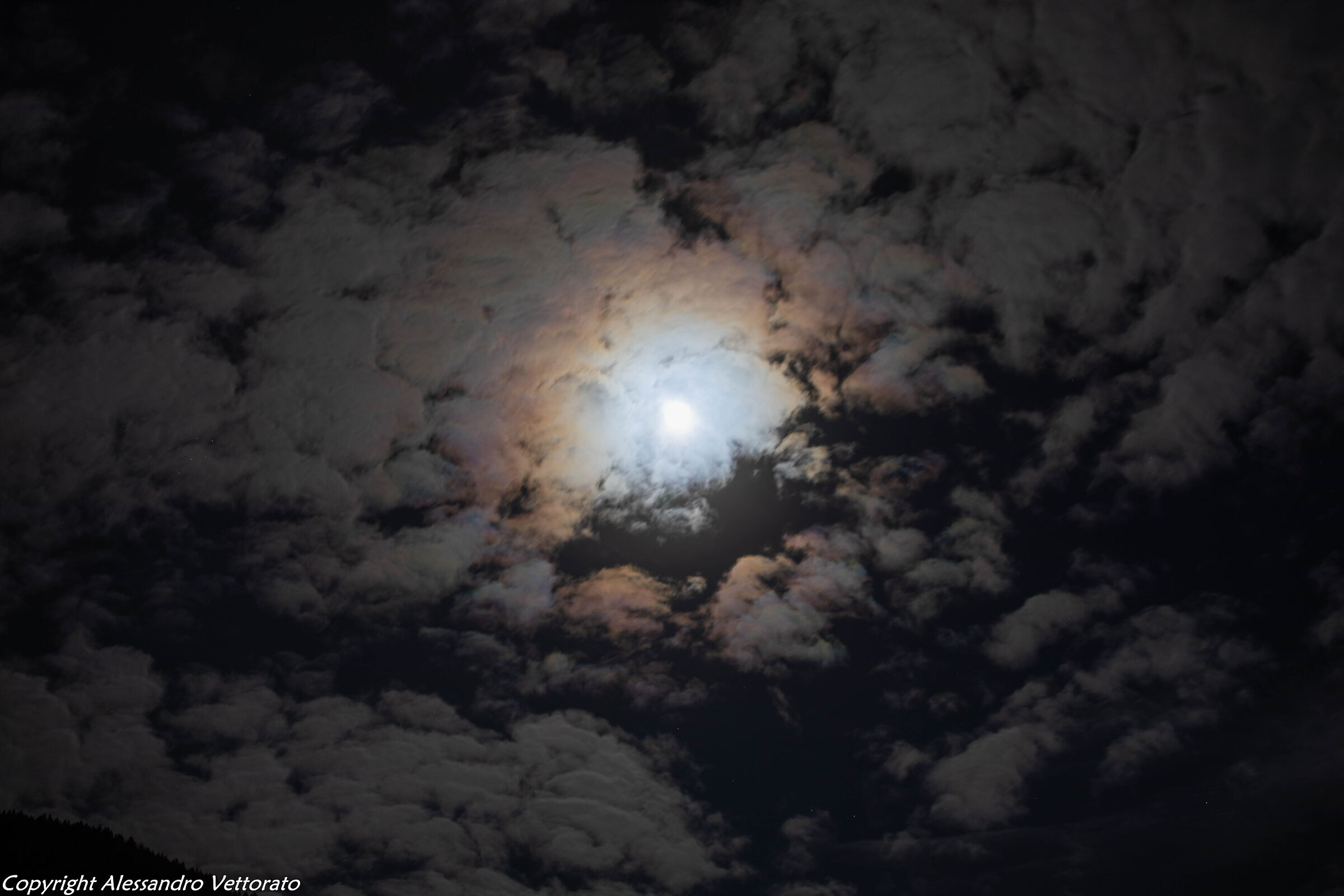 Moon and clouds