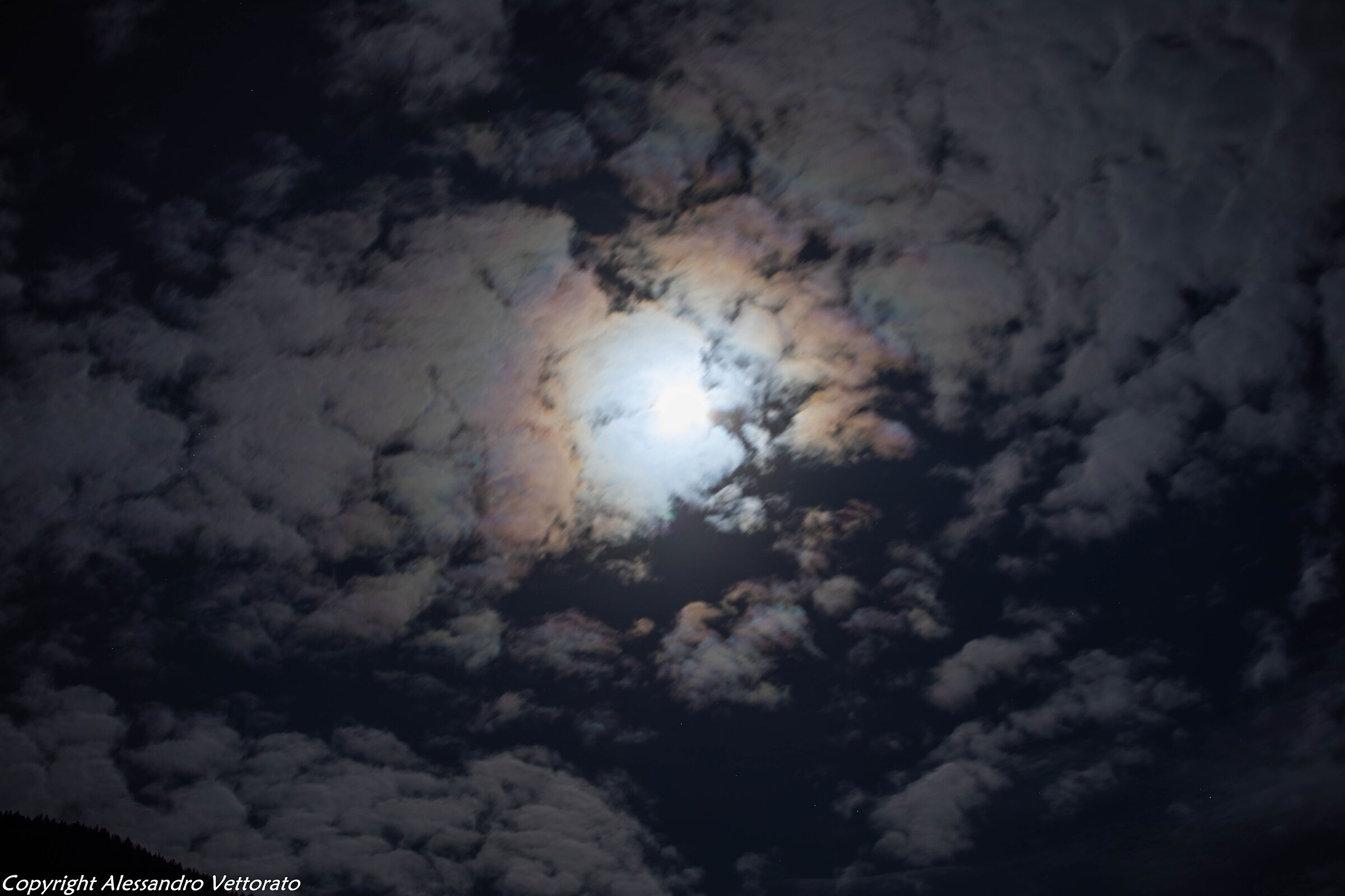 Moon and clouds