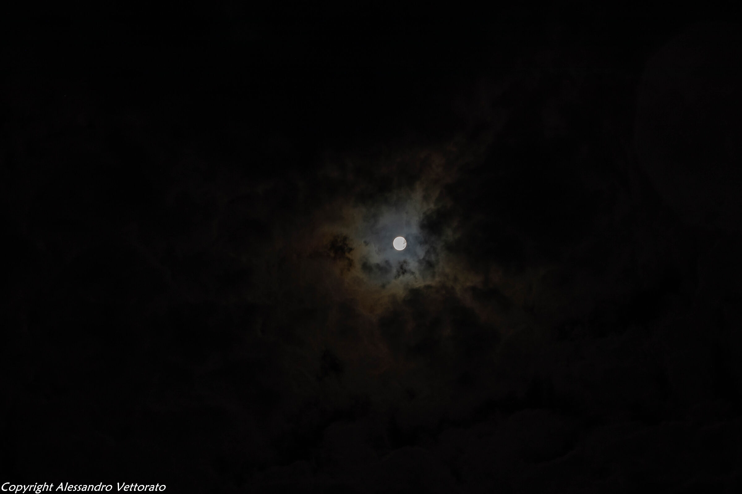 Moon and clouds