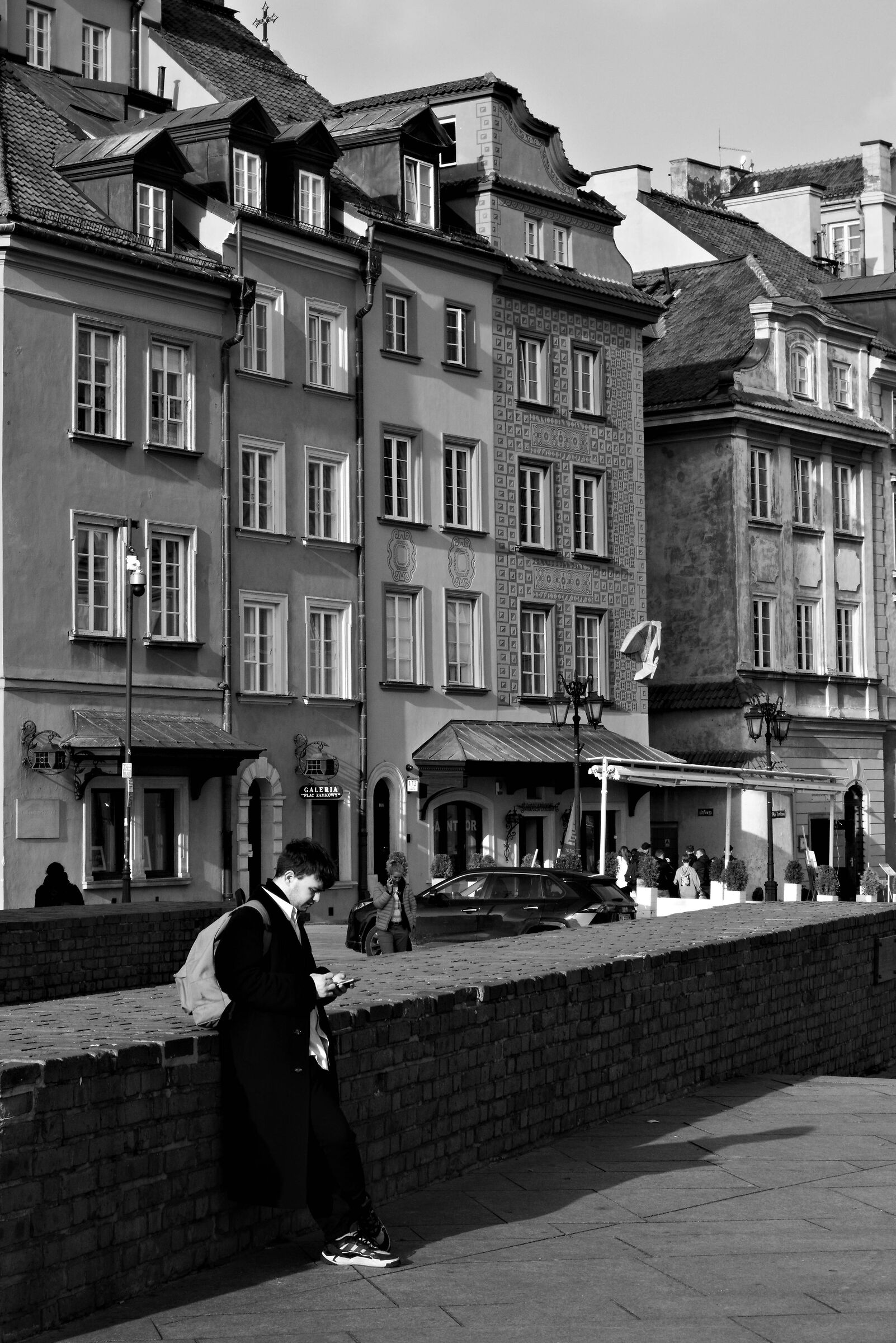 Waiting in the square