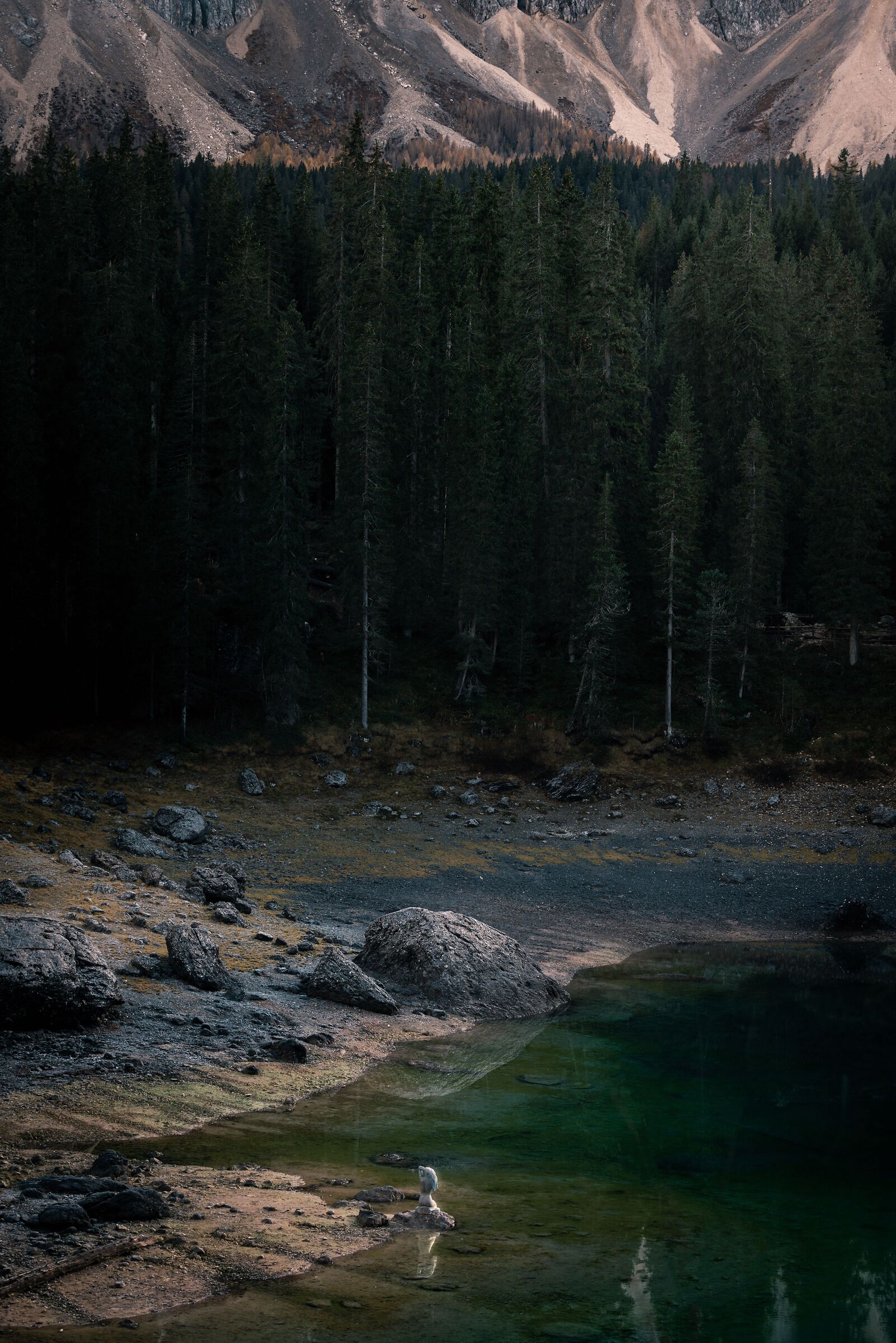 La sirena del Lago di Carezza