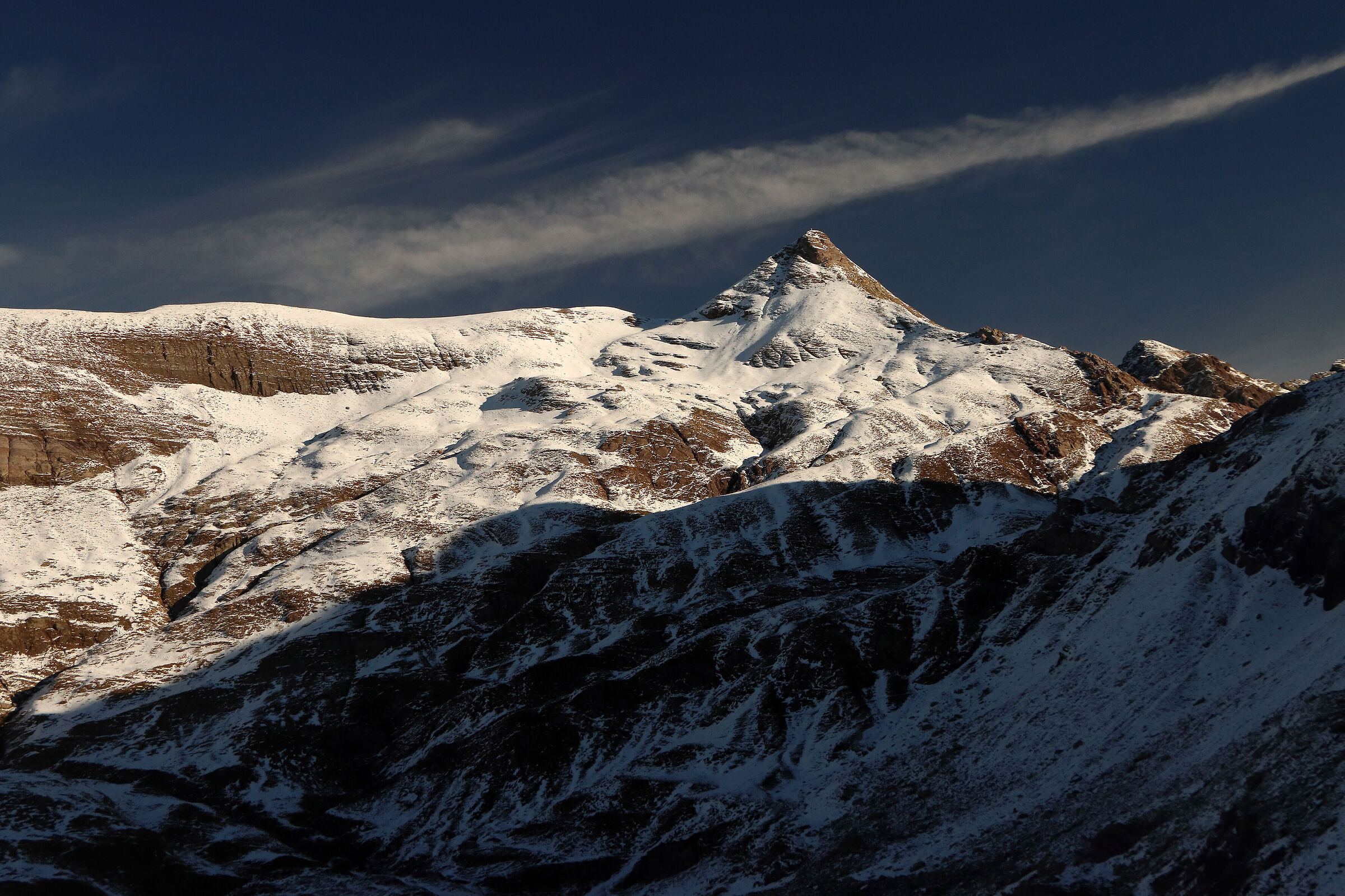 first snow on Pizzo Farno
