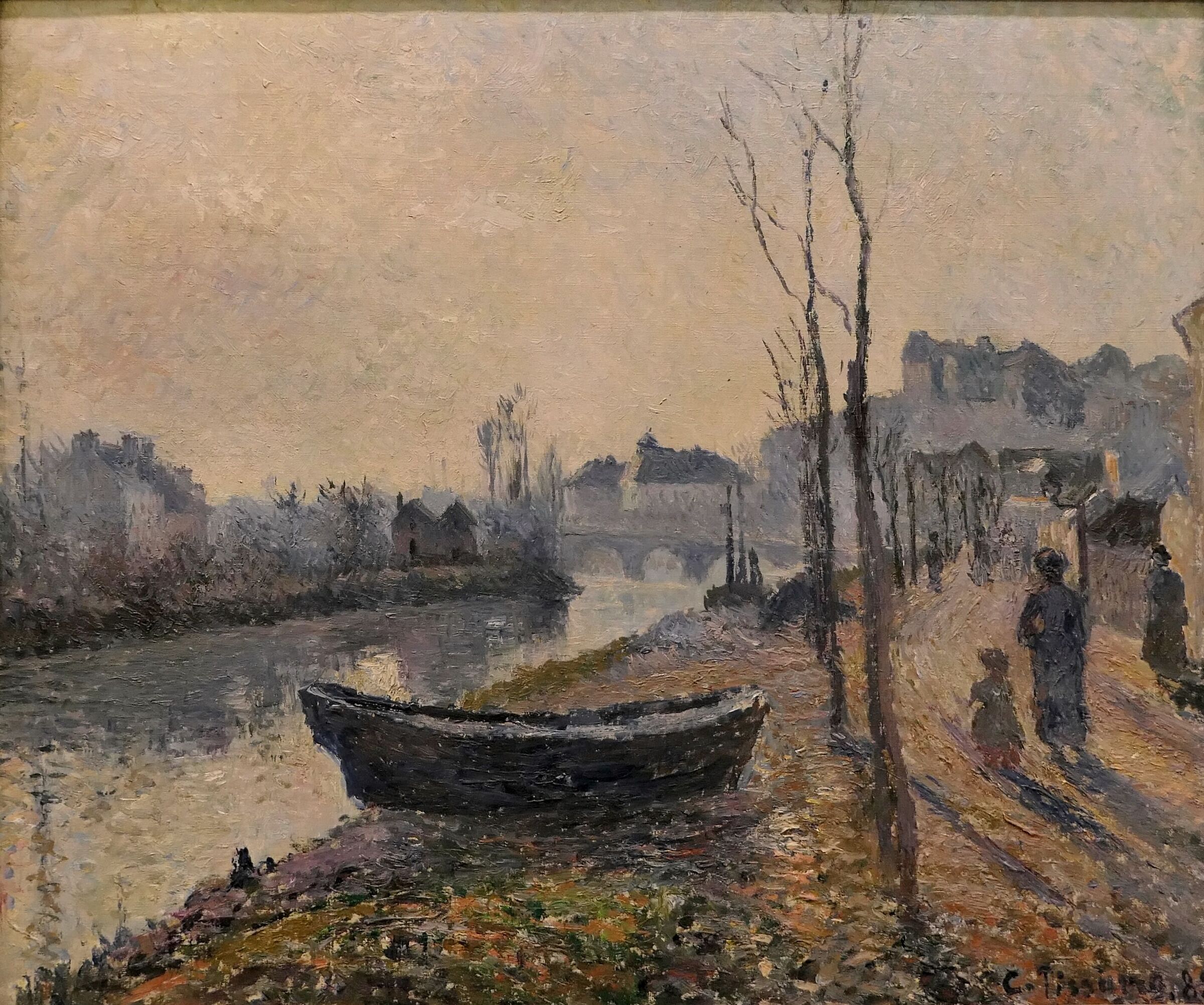 Pissarro "Molo di Pothuis, riva dell'Oise. (1882)