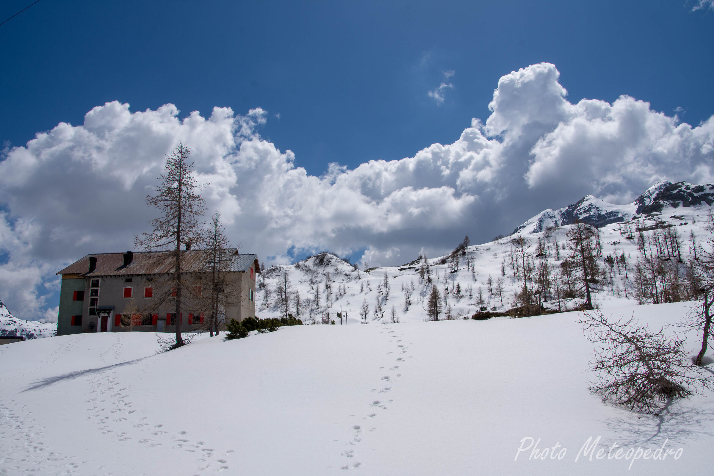 still a lot of snow on the mountains