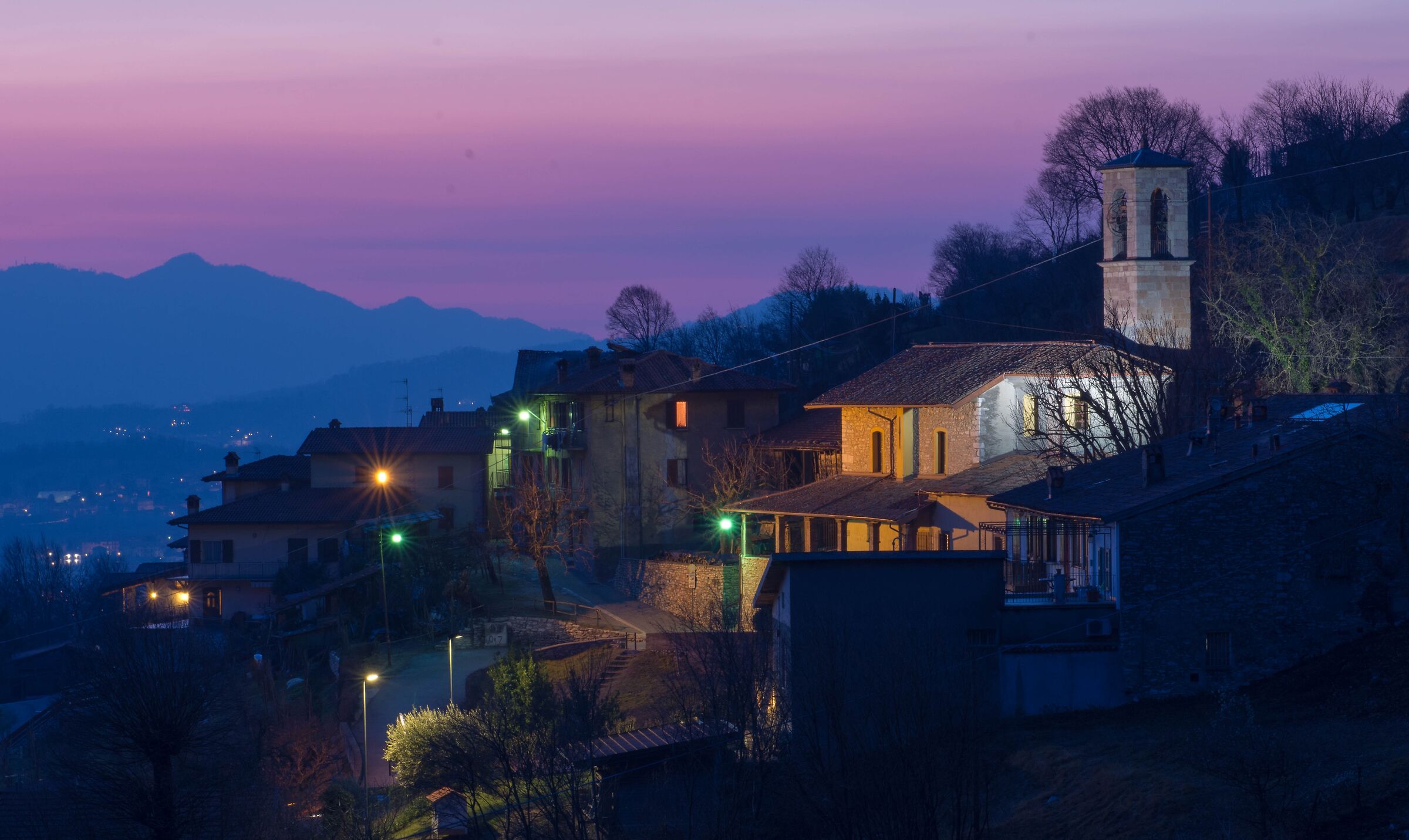 Sunset over the hills