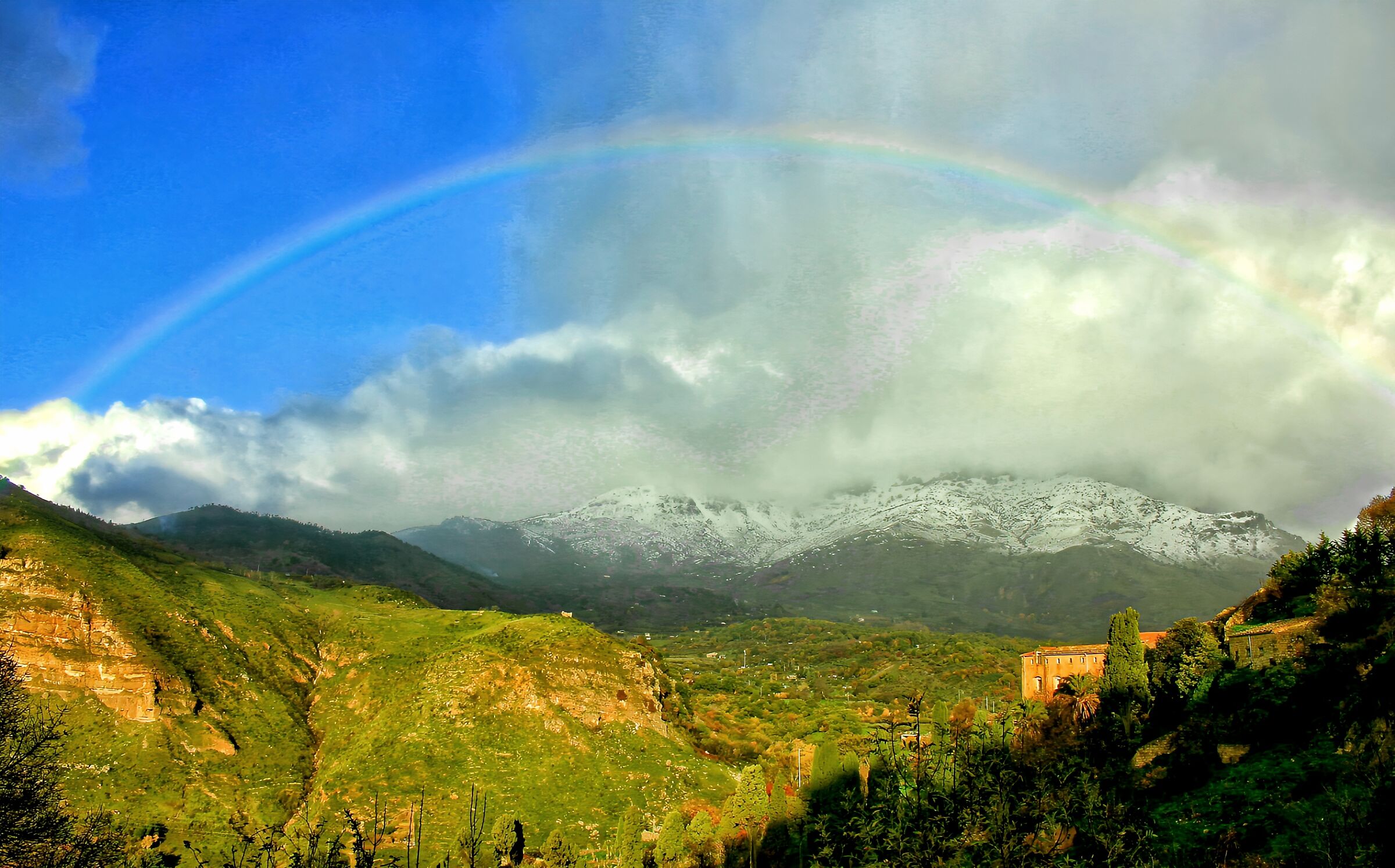 Mixed seasons with rainbow