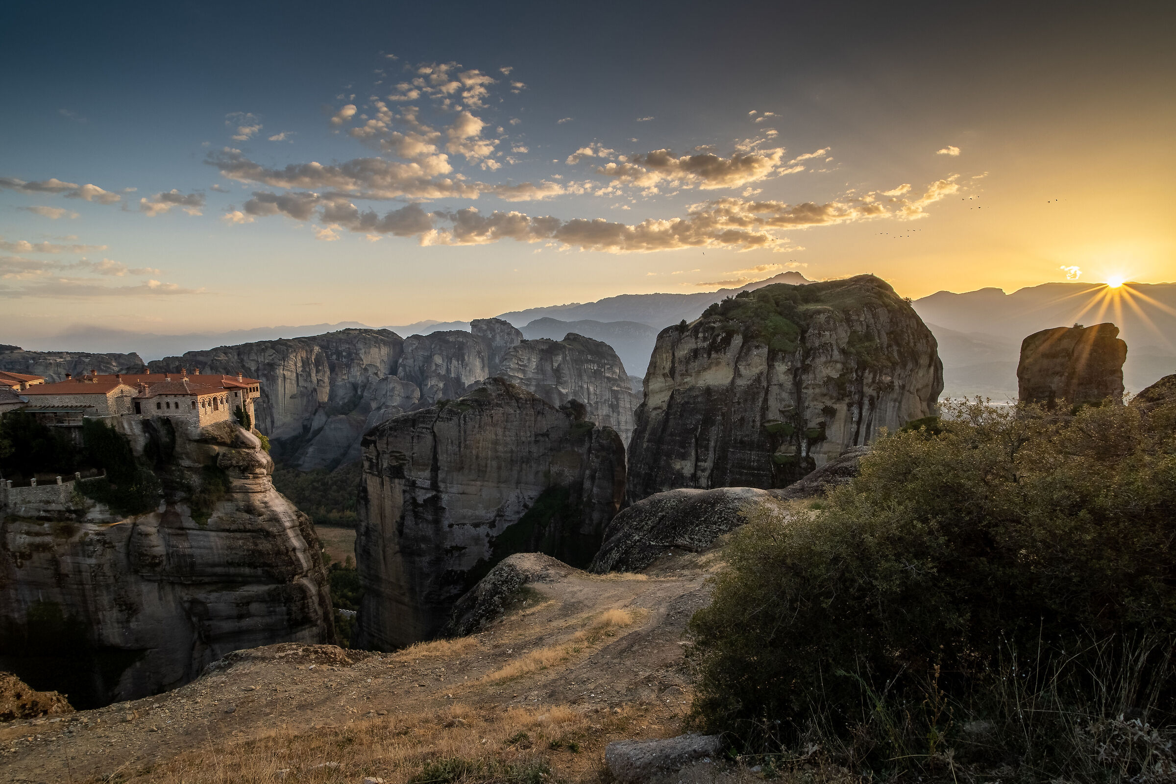 Sunset from the Gran Meteora Monastery