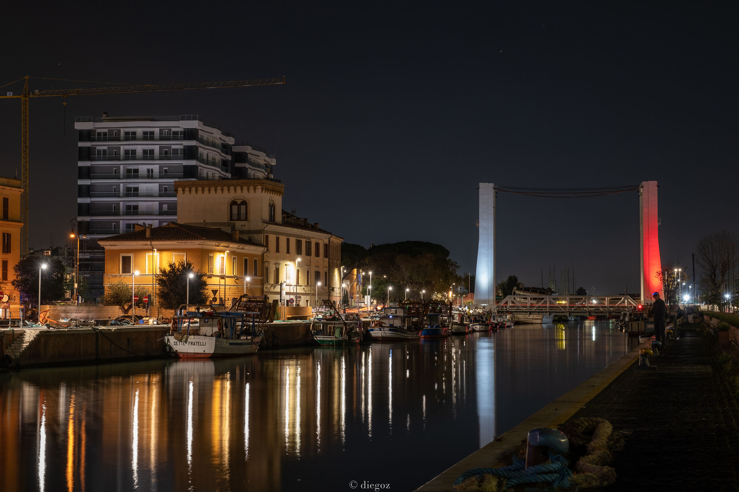 Fiumicino by night